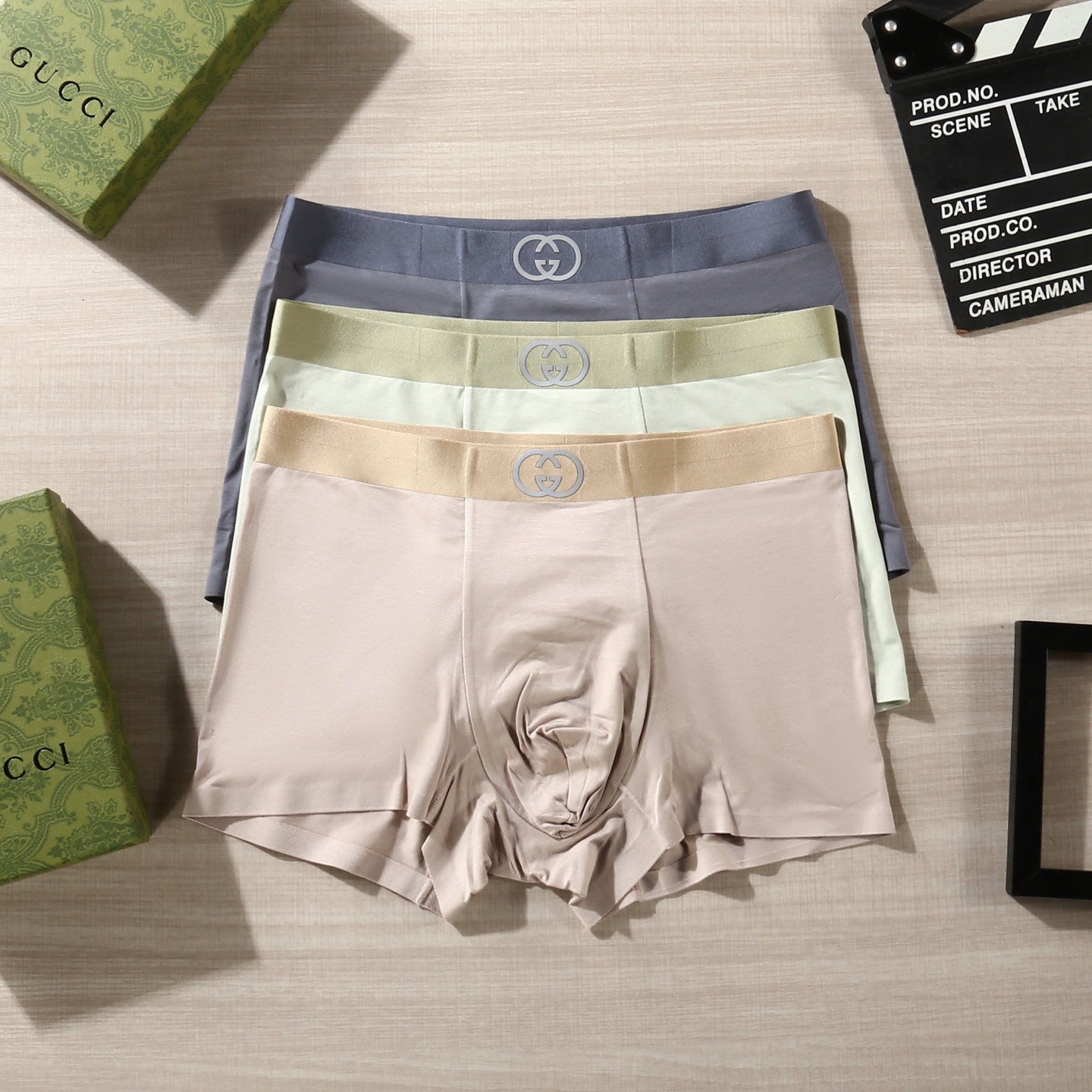 新品！（立体硅胶）GUCCI 古驰！原单品质！潮流奢品 ！轻薄透气设计，精品盒装男士内裤！外贸国外订单，