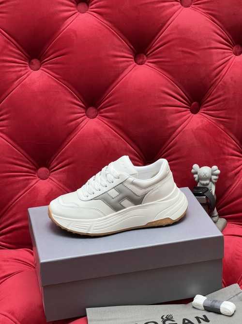 Hogan H669 Series Platform Sneakers, Leather Upper, Couple Style, Sizes 35-44 1 Hogan H669 Series Platform Sneakers, Leather Upper, Couple Style, Sizes 35-44