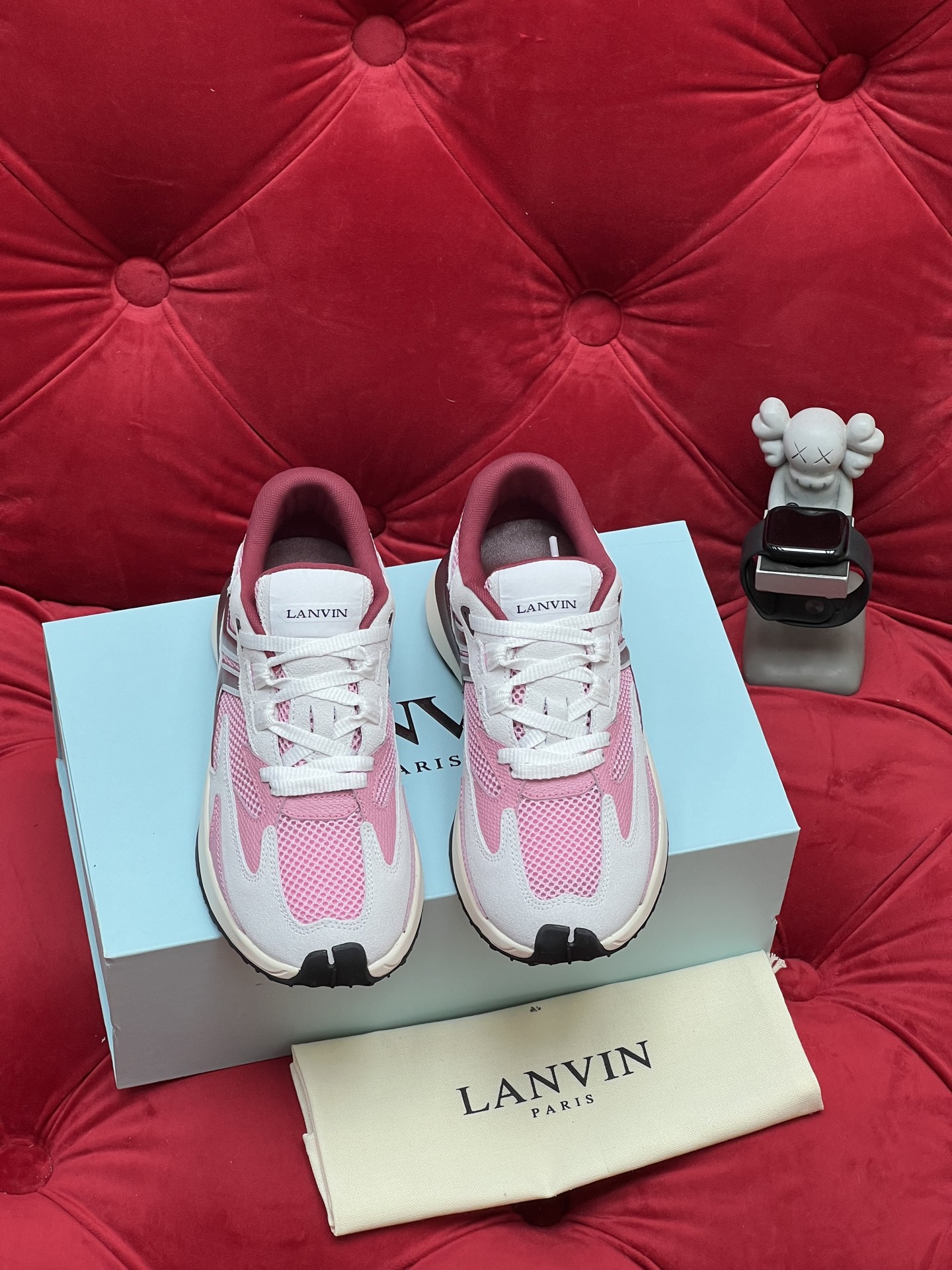 Lanvin Pink and White Sneakers