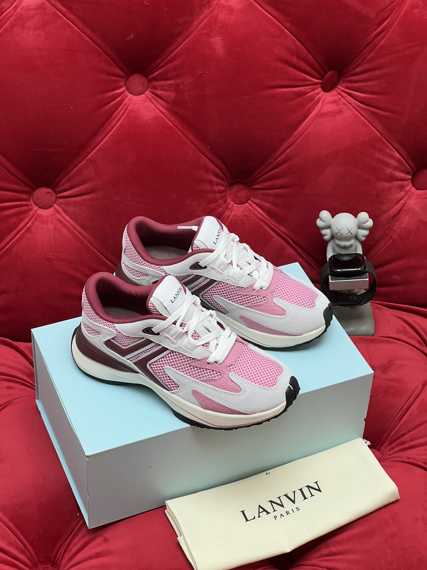Lanvin Pink and White Sneakers