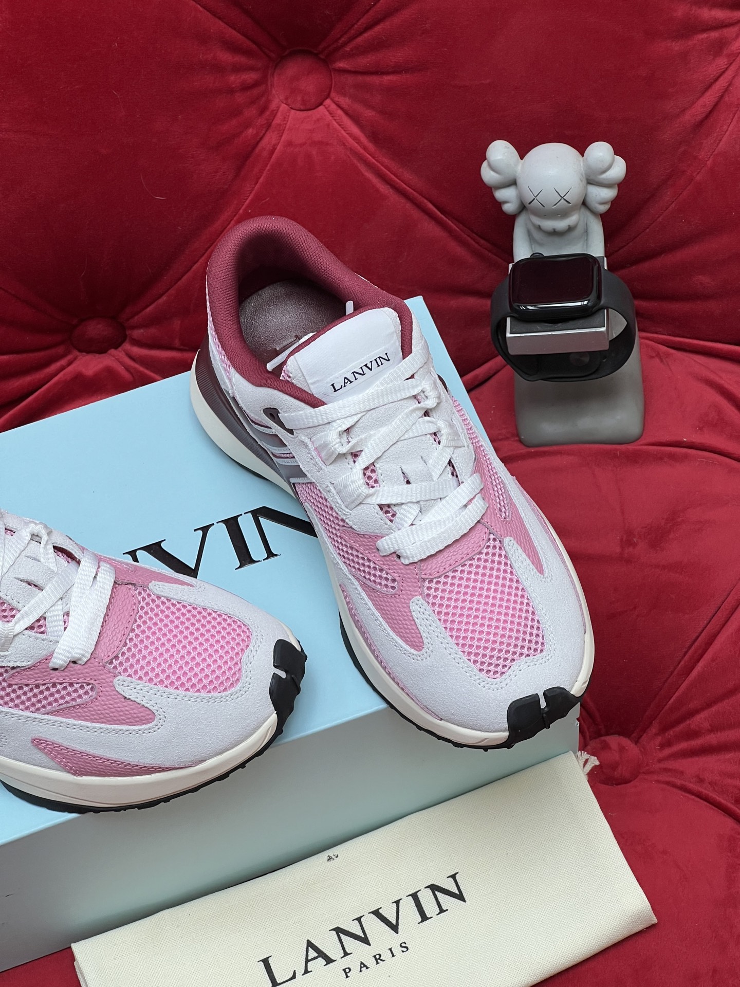 Lanvin Pink and White Sneakers