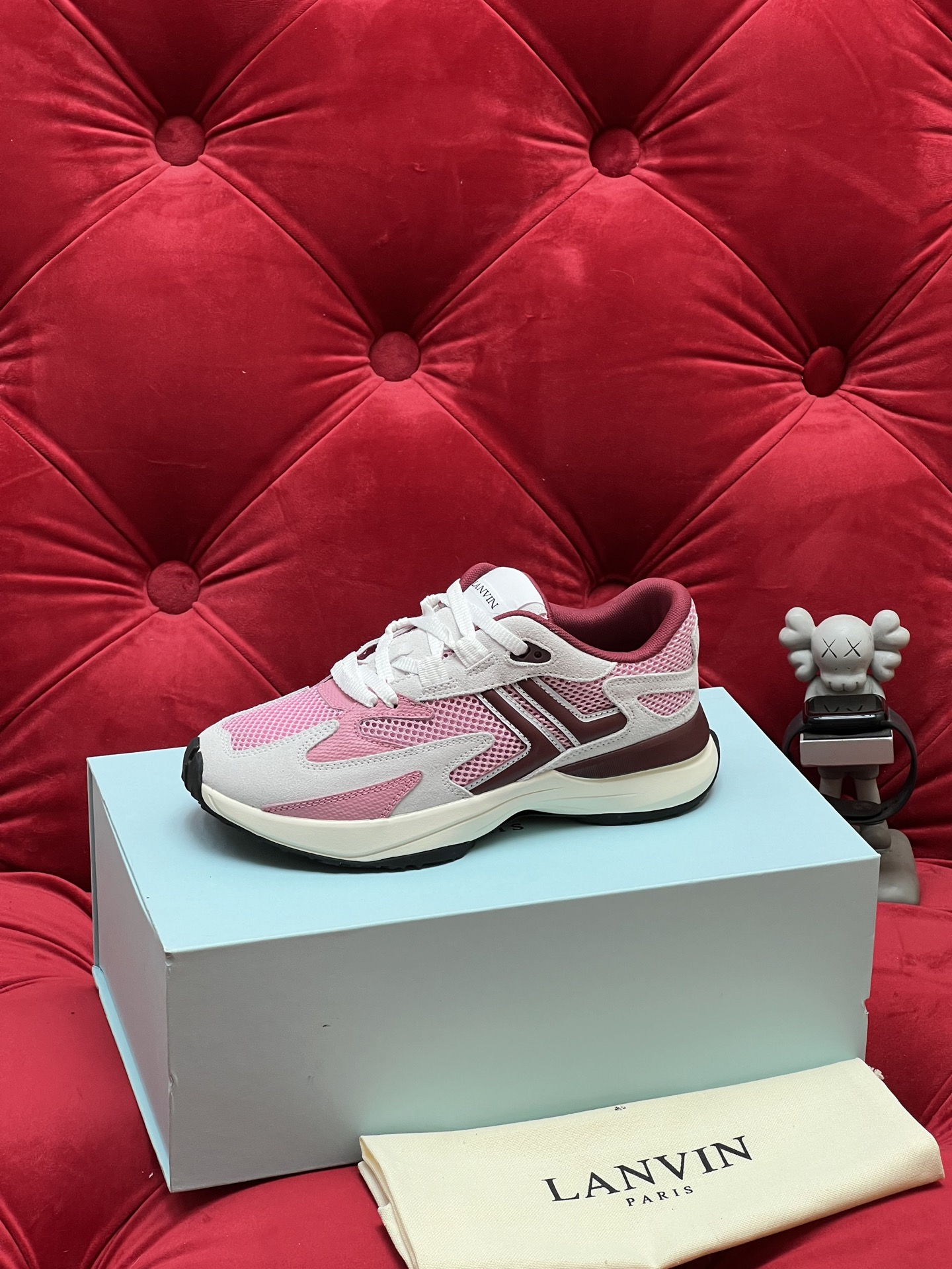 Lanvin Pink and White Sneakers