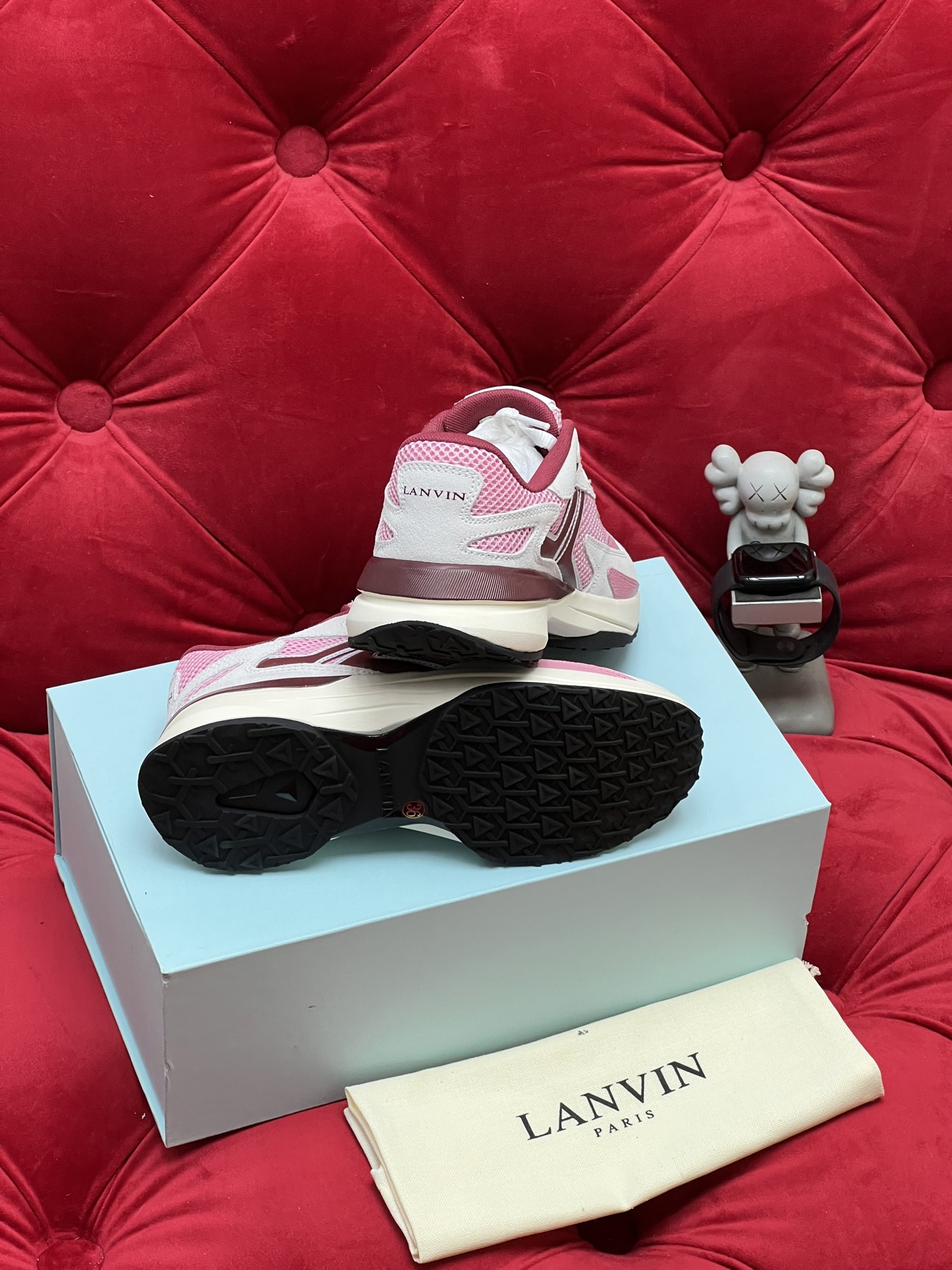Lanvin Pink and White Sneakers