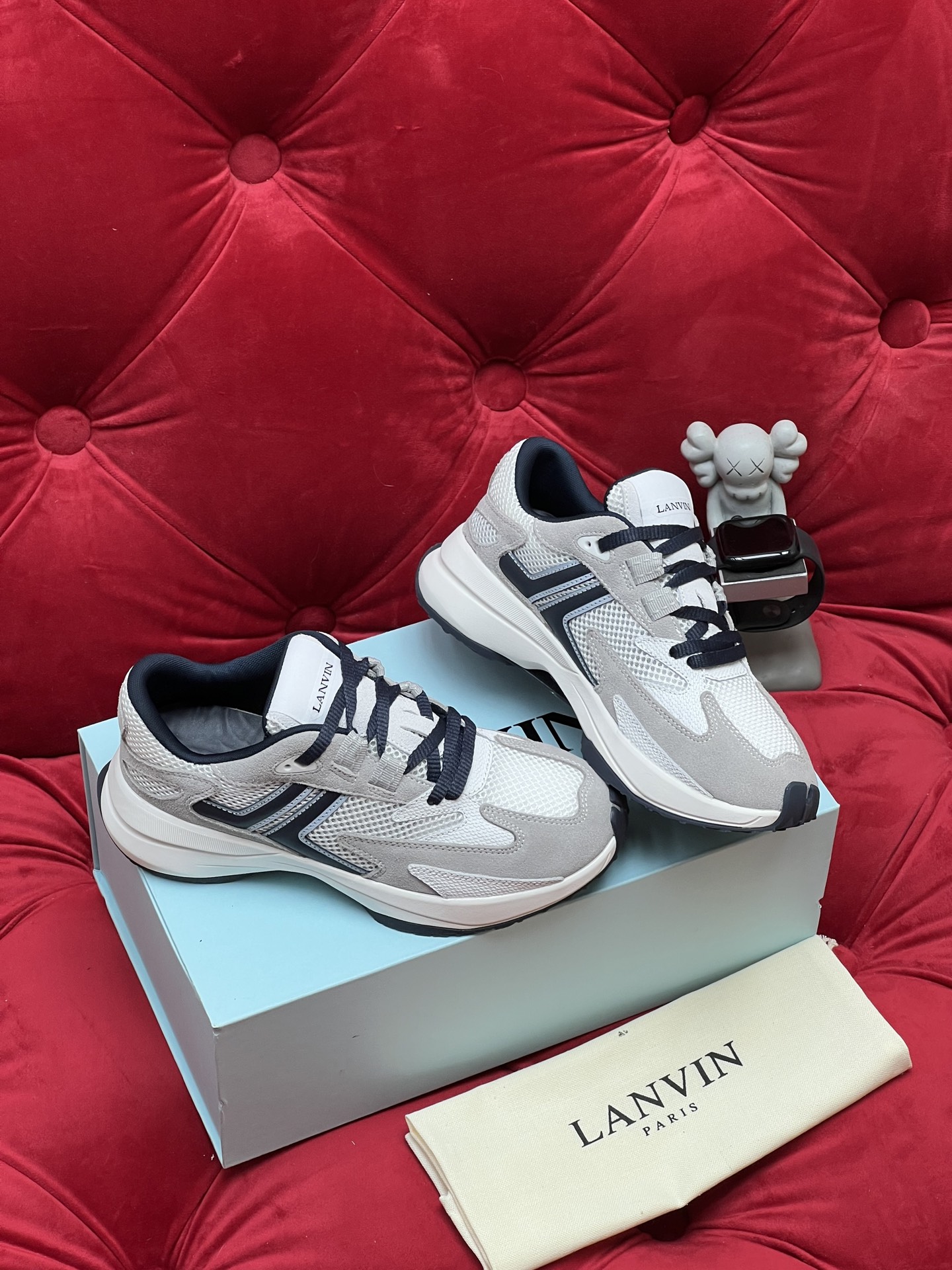 Lanvin Grey and White Sneakers