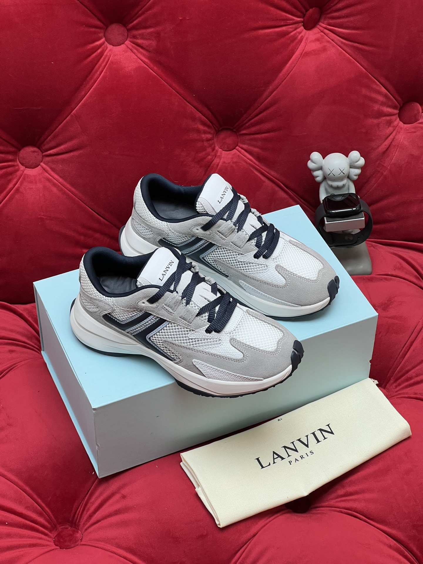 Lanvin Grey and White Sneakers