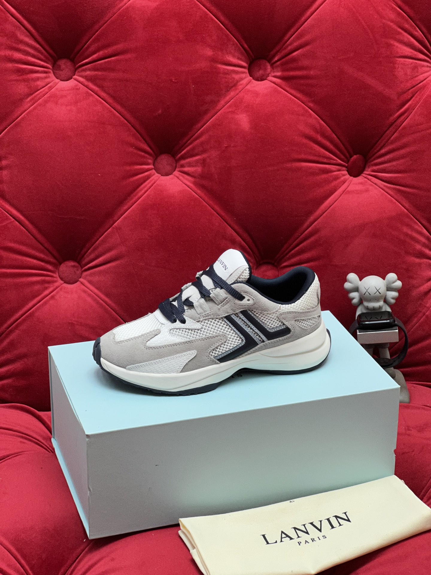 Lanvin Grey and White Sneakers