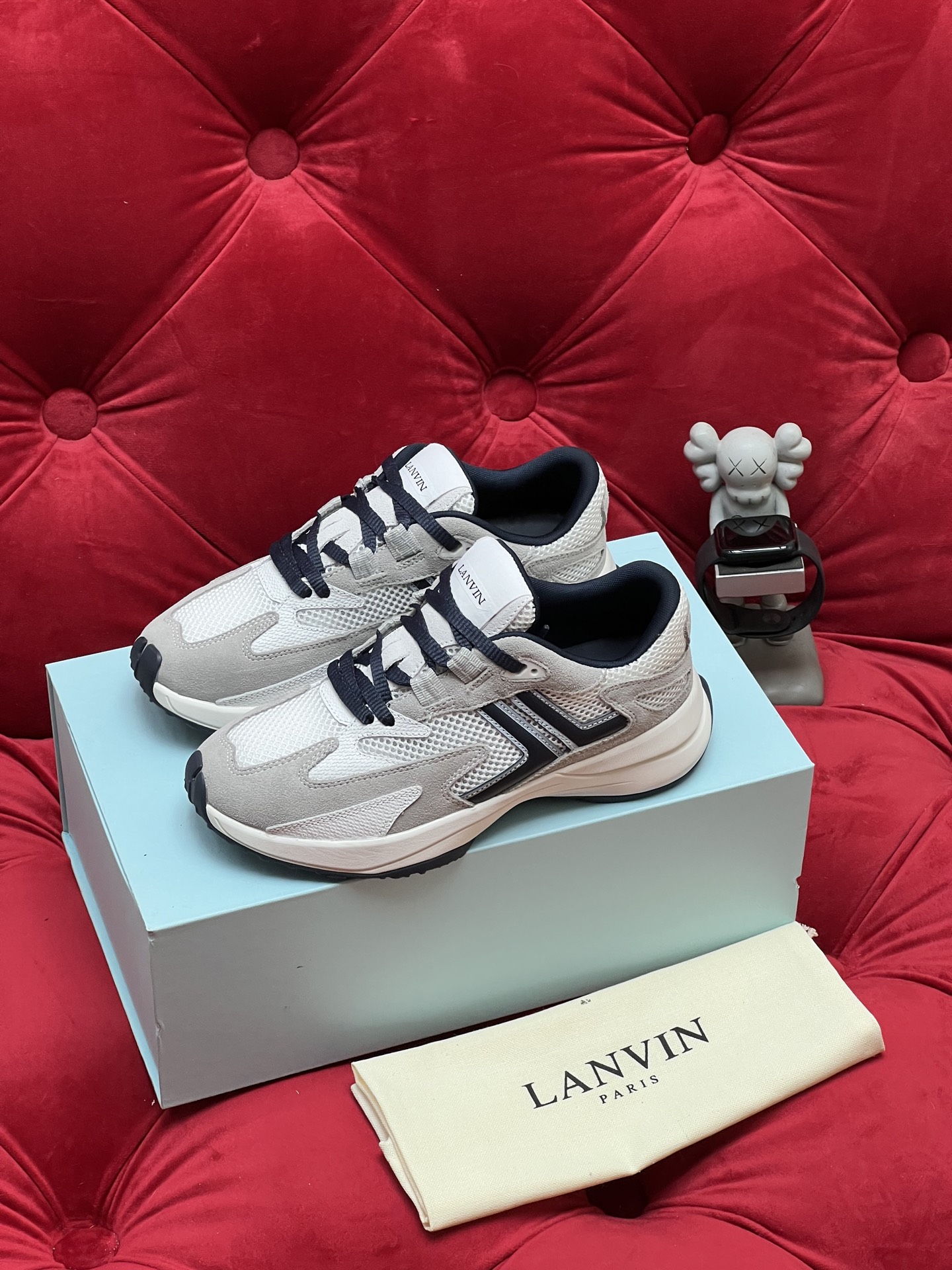Lanvin Grey and White Sneakers