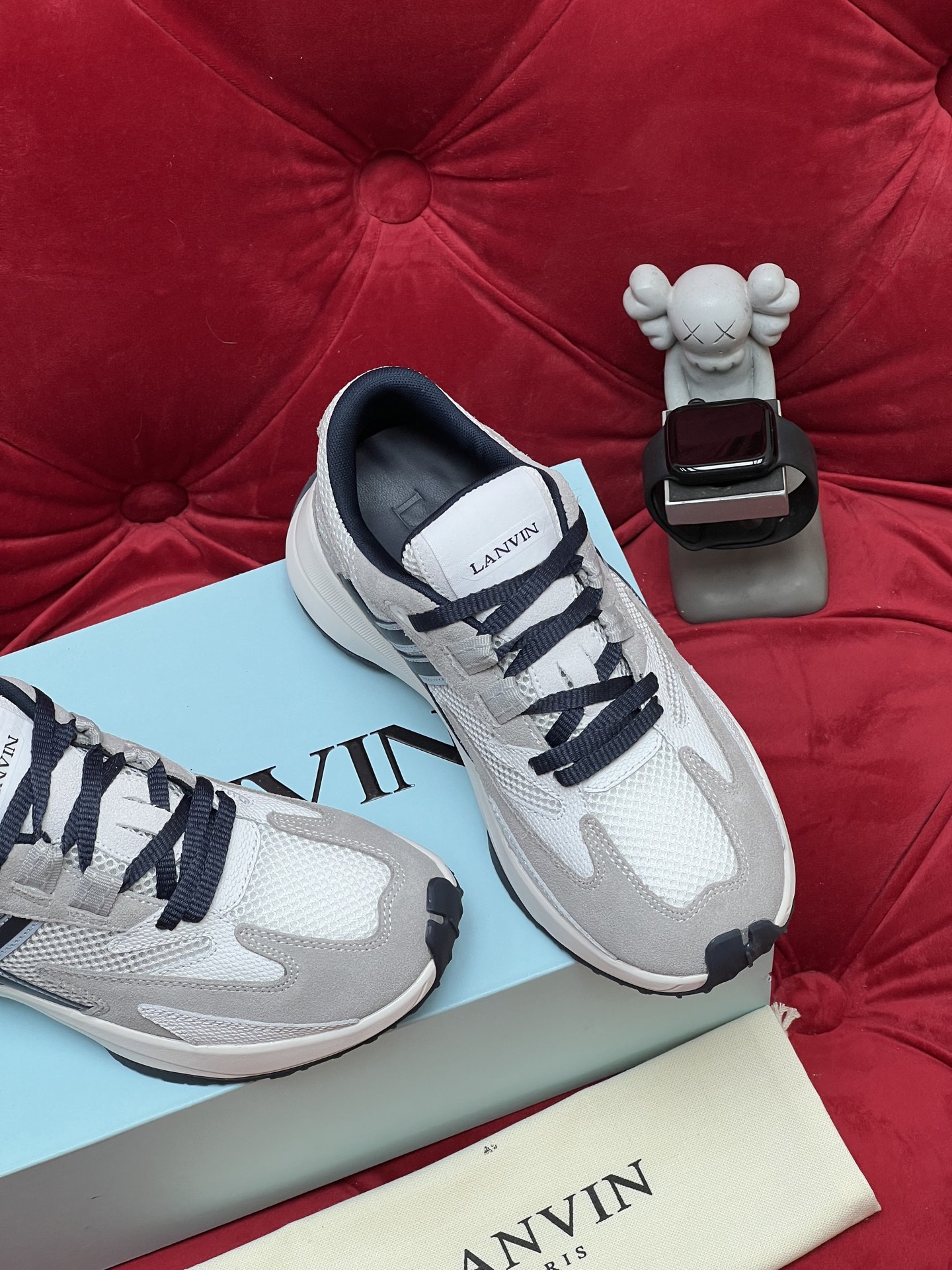 Lanvin Grey and White Sneakers