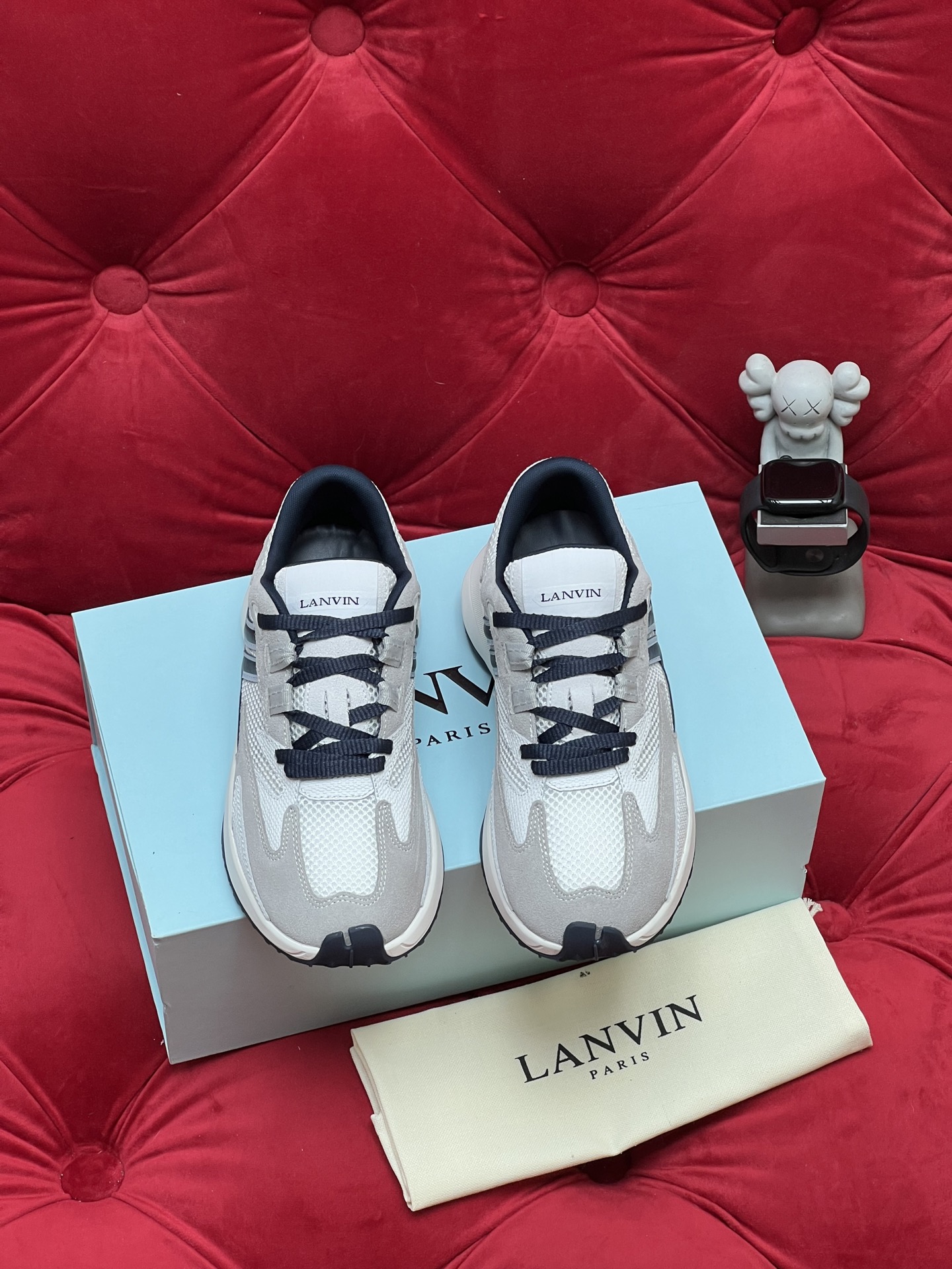 Lanvin Grey and White Sneakers
