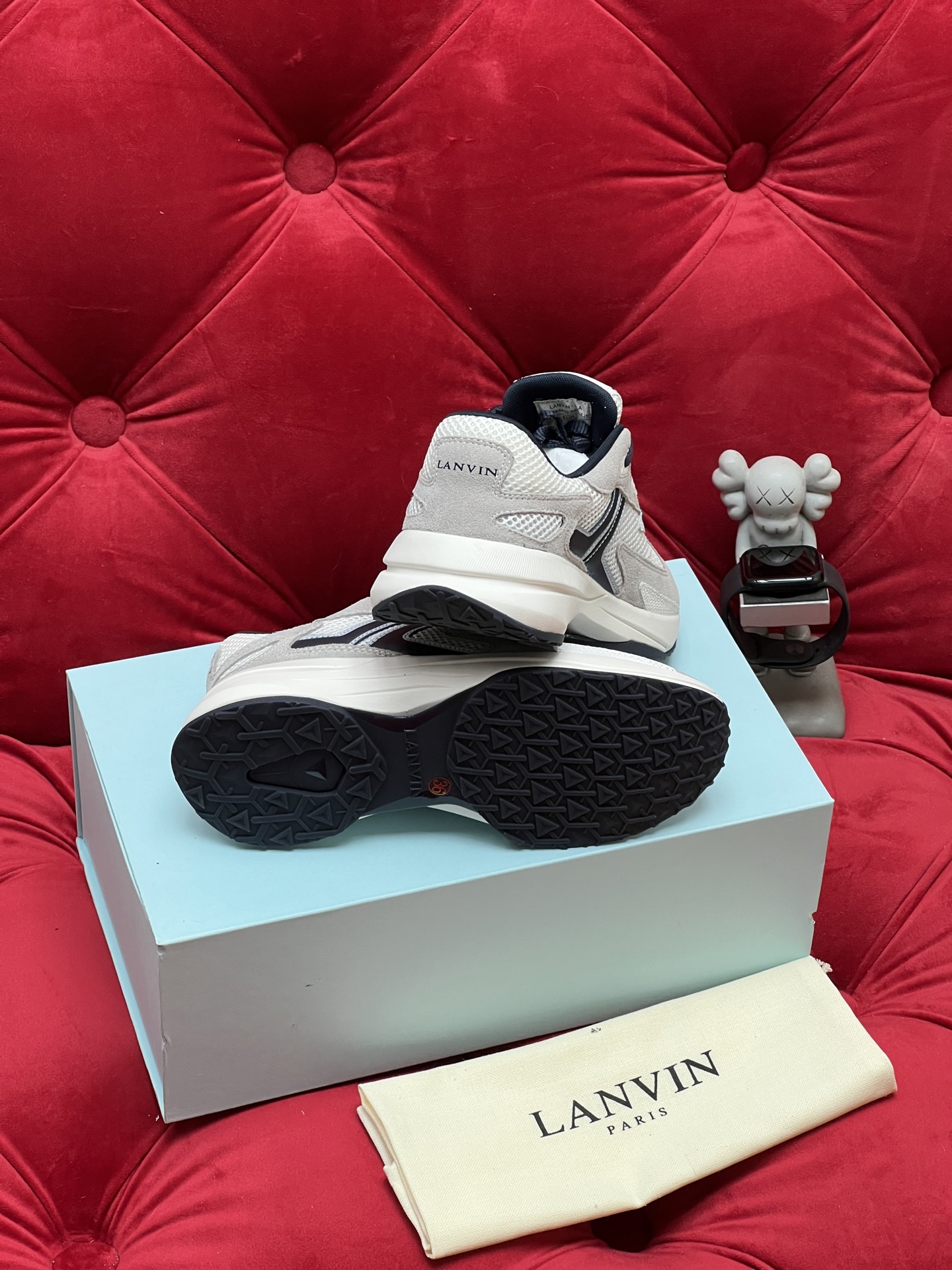 Lanvin Grey and White Sneakers