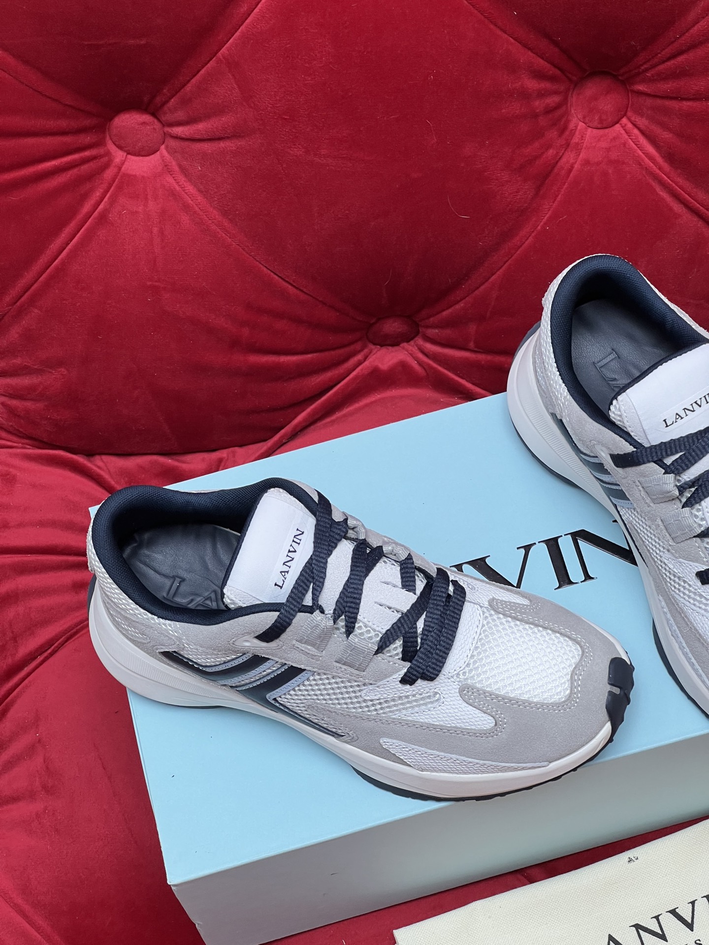 Lanvin Grey and White Sneakers
