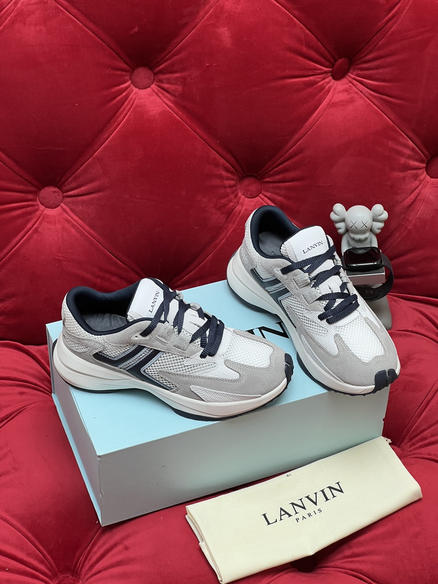 Lanvin Grey and White Sneakers
