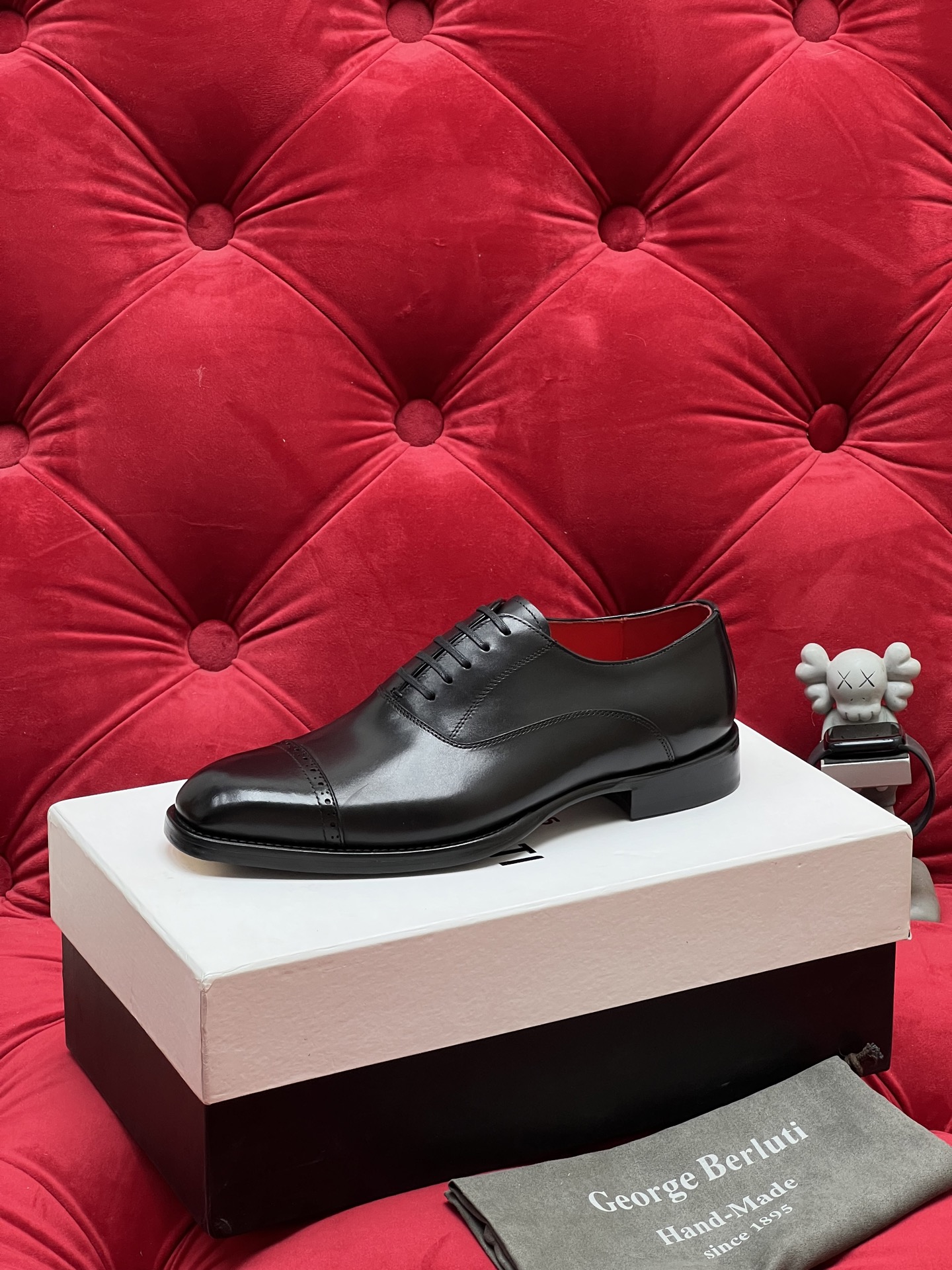 Berluti Men's Black Leather Dress Shoes - Handcrafted Italian Calfskin Oxfords