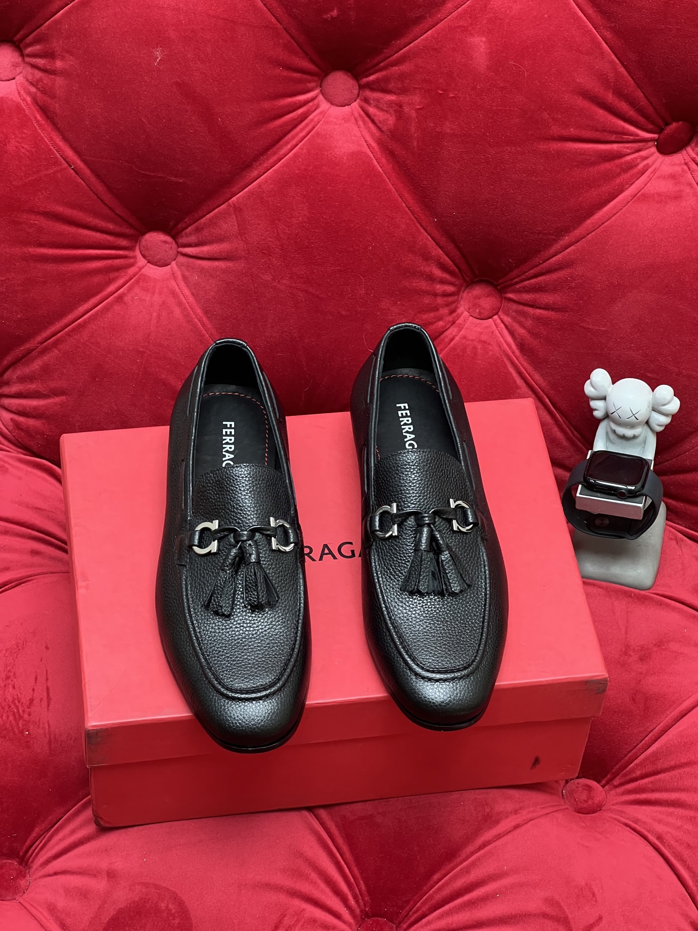 Salvatore Ferragamo Men's Leather Loafers with Tassel Detail - Black 3 i1756110654232 4733 0 1