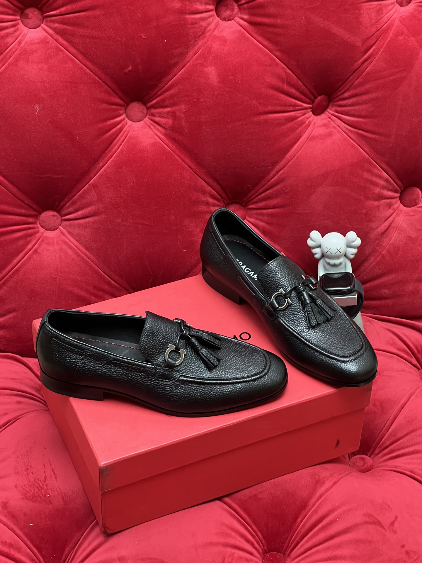 Salvatore Ferragamo Men's Leather Loafers with Tassel Detail - Black 6 i1756110655796 7860 0 4