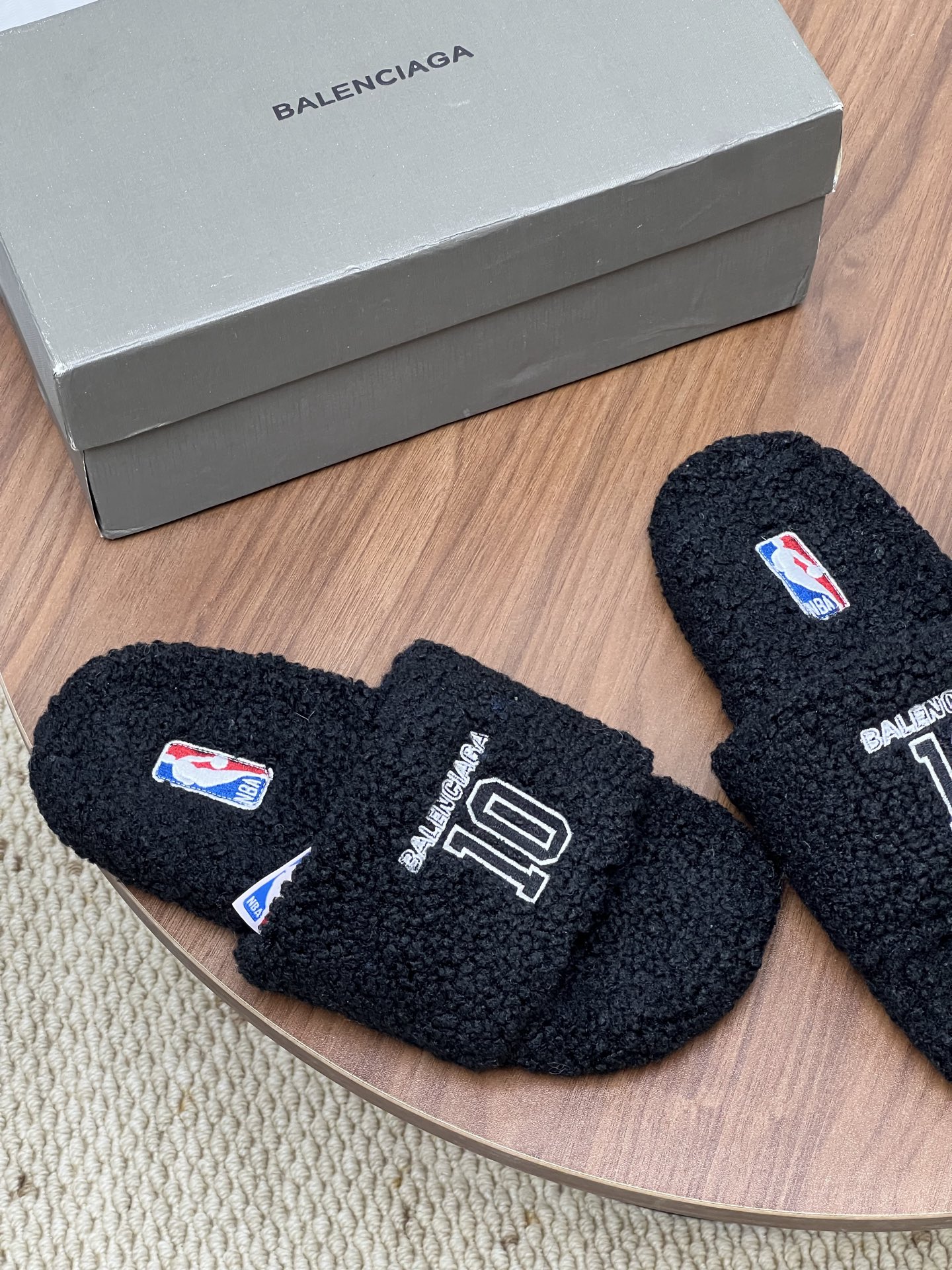 Balenciaga NBA Co-branded Fleece Slides
