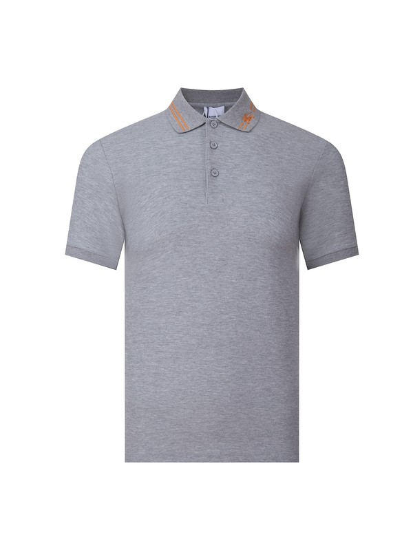 Burberry Clothing Polo Black Grey White Embroidery