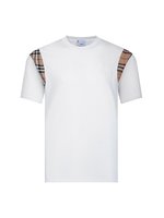 AAA+
 Burberry Clothing T-Shirt Black White Lattice Unisex Short Sleeve