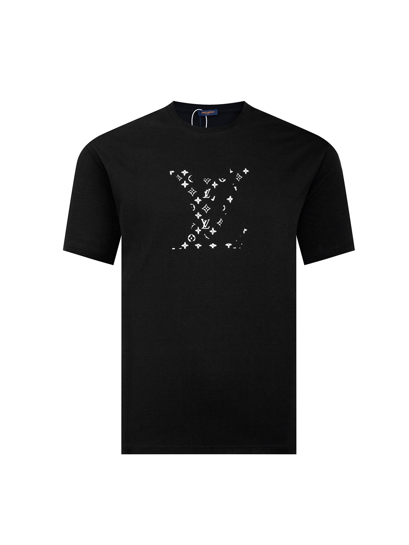 Best Quality Designer
 Louis Vuitton 1:1
 Clothing T-Shirt Black Blue Printing Unisex Short Sleeve
