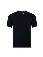 Fendi Top
 Clothing T-Shirt Black White Embroidery Unisex Short Sleeve