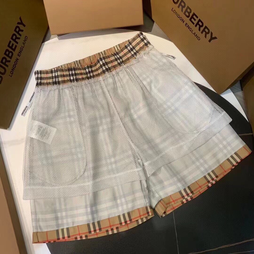 Burberry BUR巴宝莉 款 格纹对位沙滩裤短裤