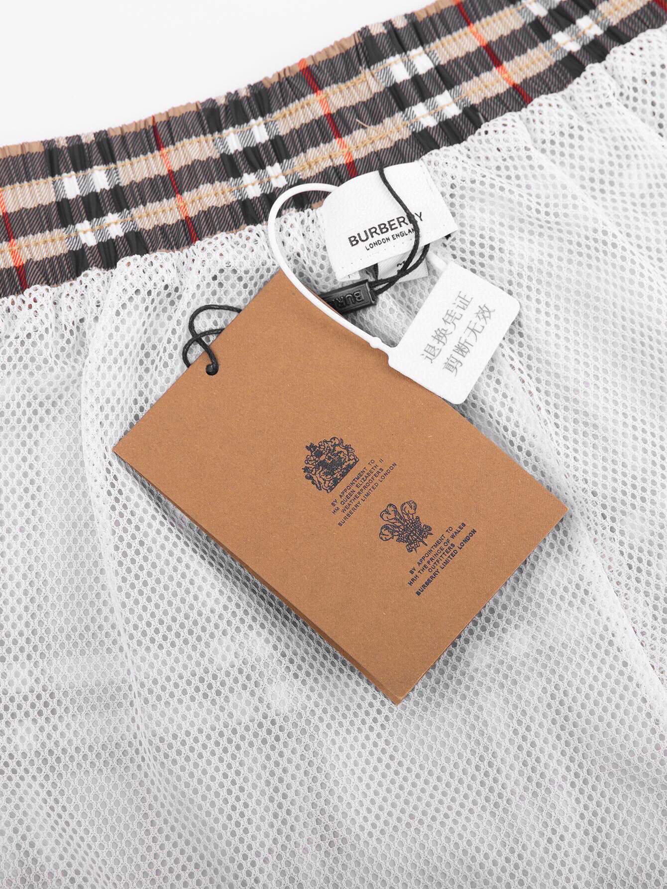 Burberry BUR巴宝莉 款 格纹对位沙滩裤短裤
