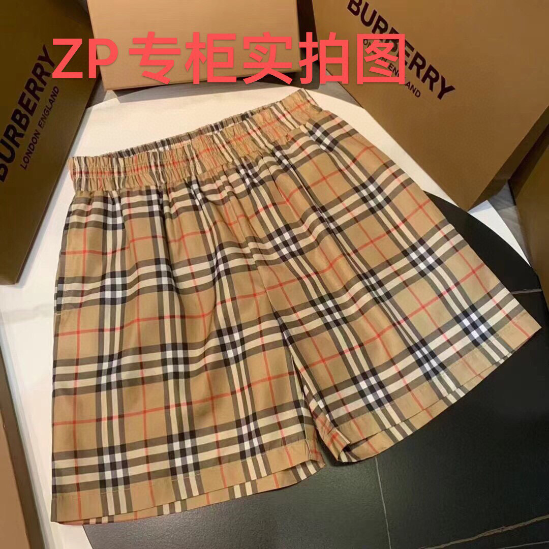 Burberry BUR巴宝莉 款 格纹对位沙滩裤短裤