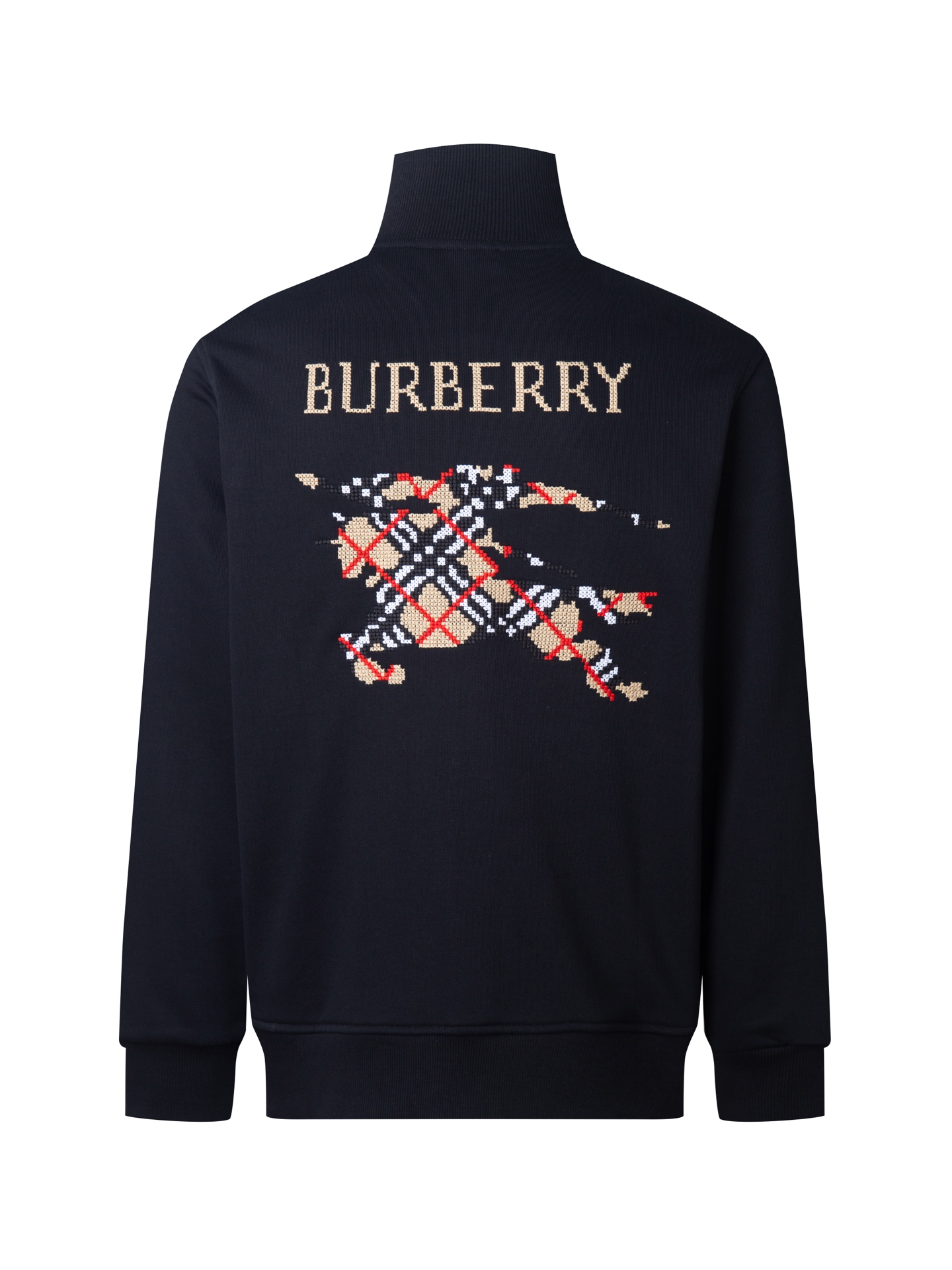 Burberry Bur巴宝莉官网 款 背后战马精密刺绣磨毛抓绒加厚款外套