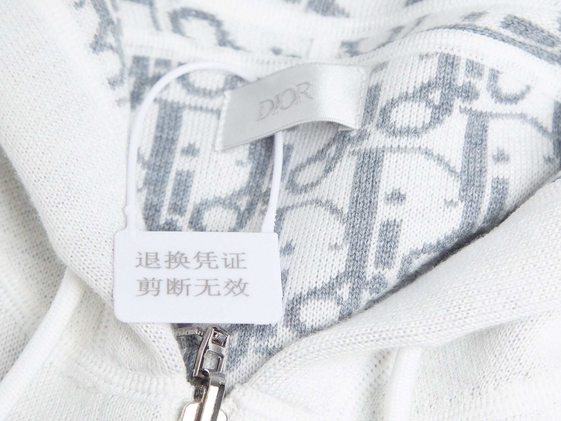 Dior Dior迪奥官网 款 双面可穿不同风格字母Logo提花羊绒混纺连帽毛衣外套
