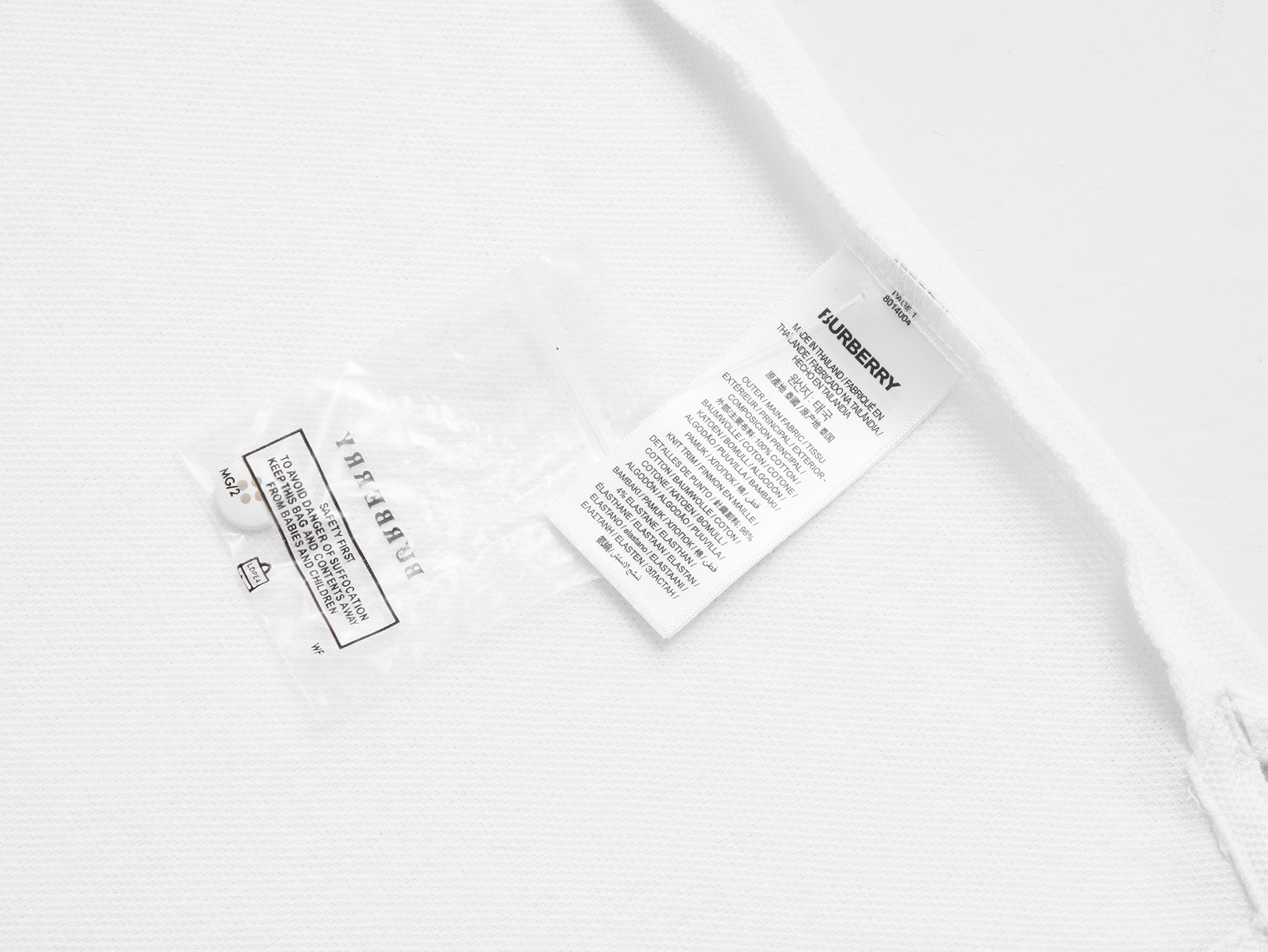 Burberry BUR巴宝莉 官网款 格子纽扣战马立体刺绣翻领POLO衫