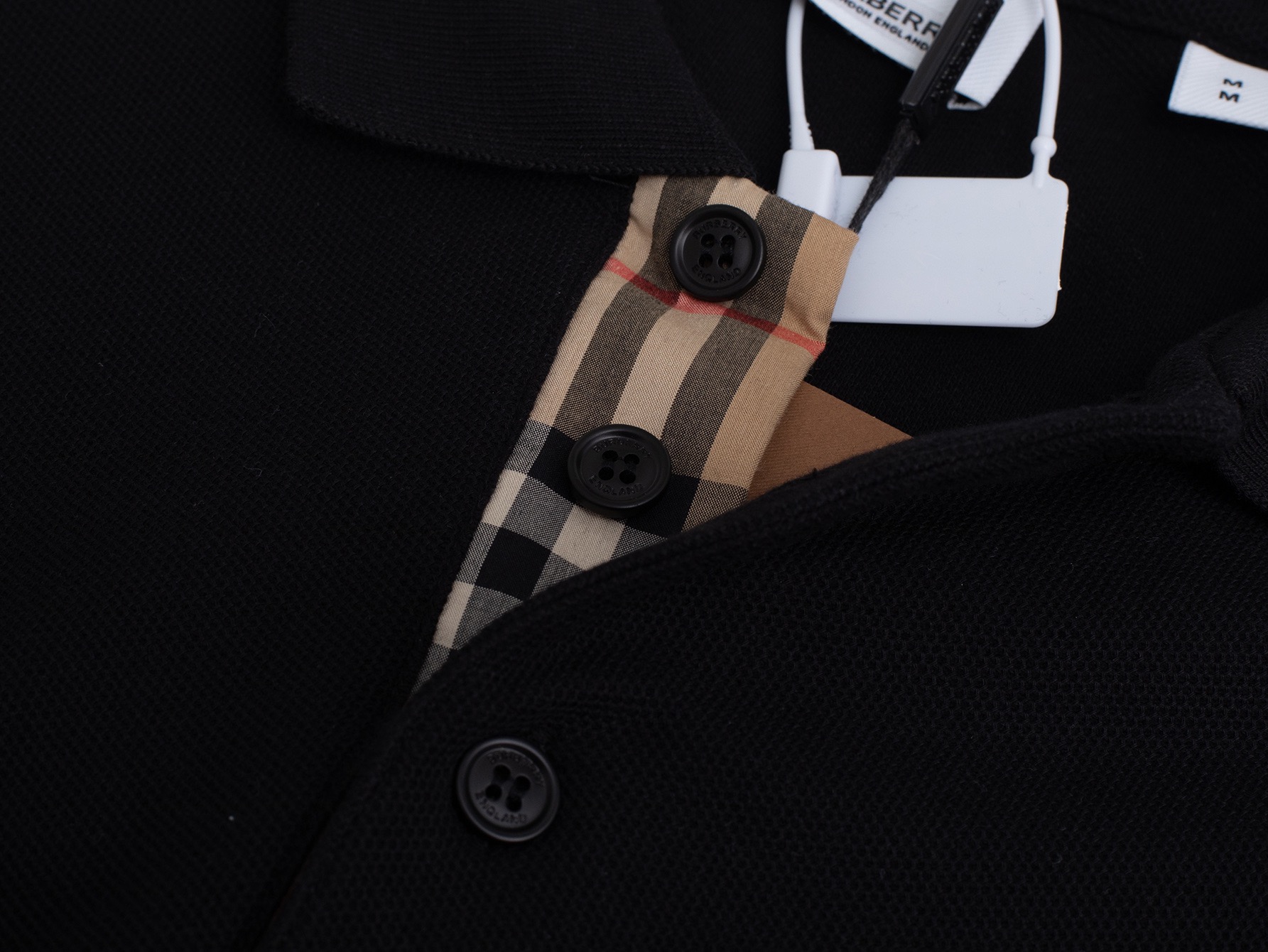 Burberry BUR巴宝莉 官网款 格子纽扣战马立体刺绣翻领POLO衫
