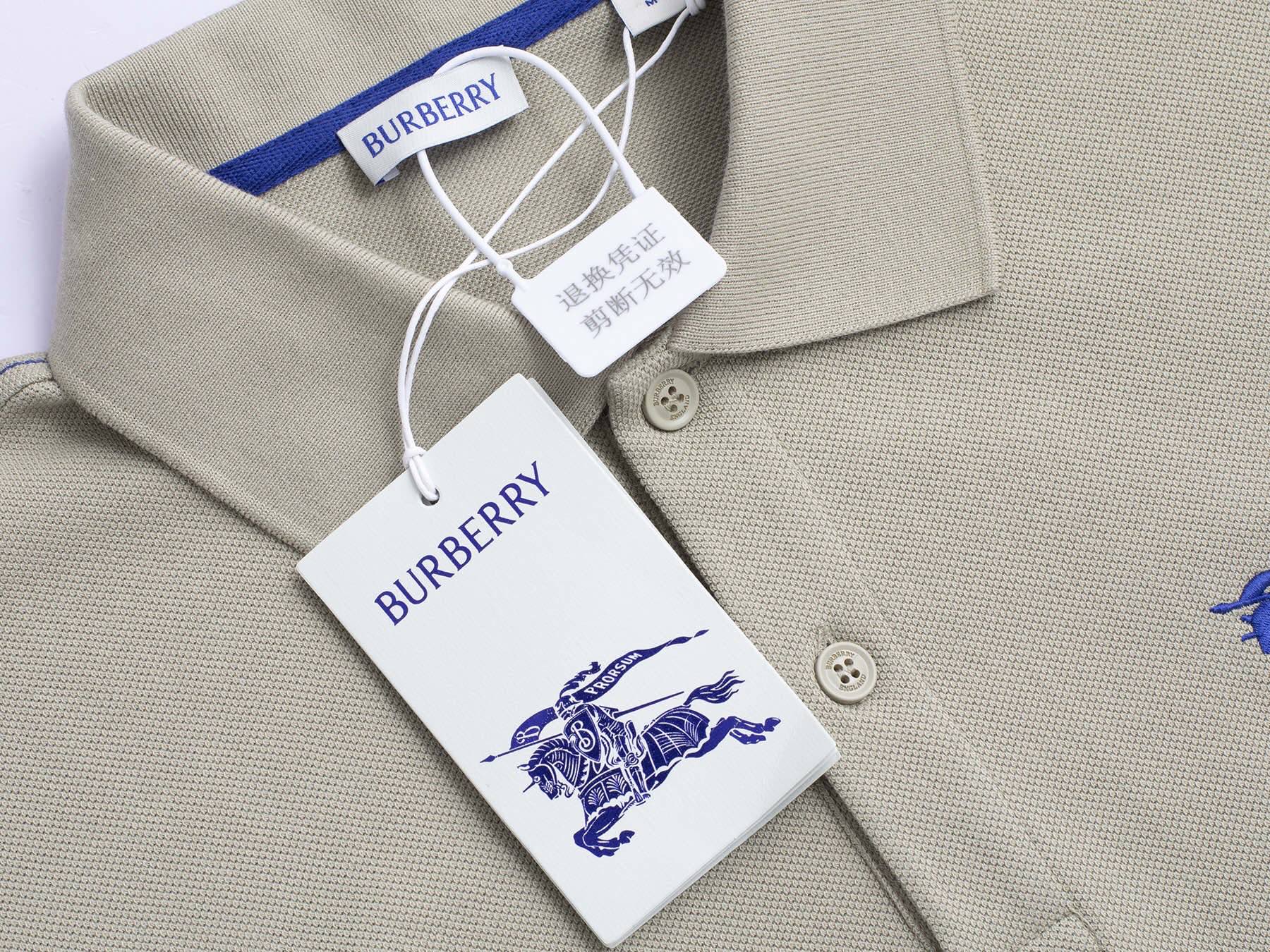 Burberry BUR巴宝莉 官网款 战马立体刺绣翻领POLO衫