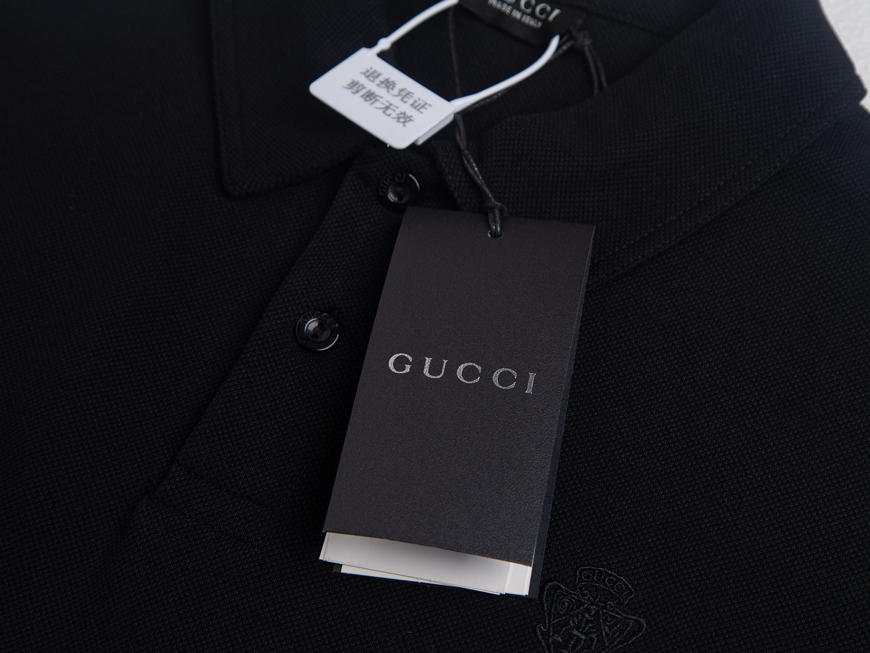 Gucci Gucci 上新 全新黑标字母刺绣POLO短袖