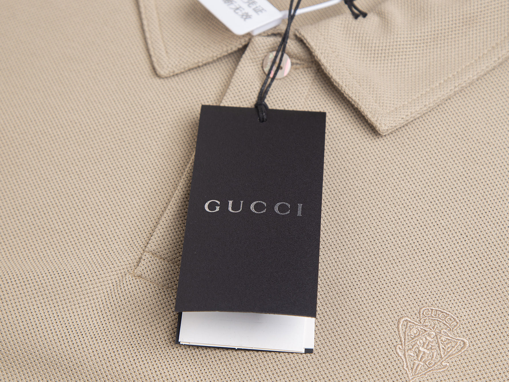 Gucci Gucci 上新 全新黑标字母刺绣POLO短袖
