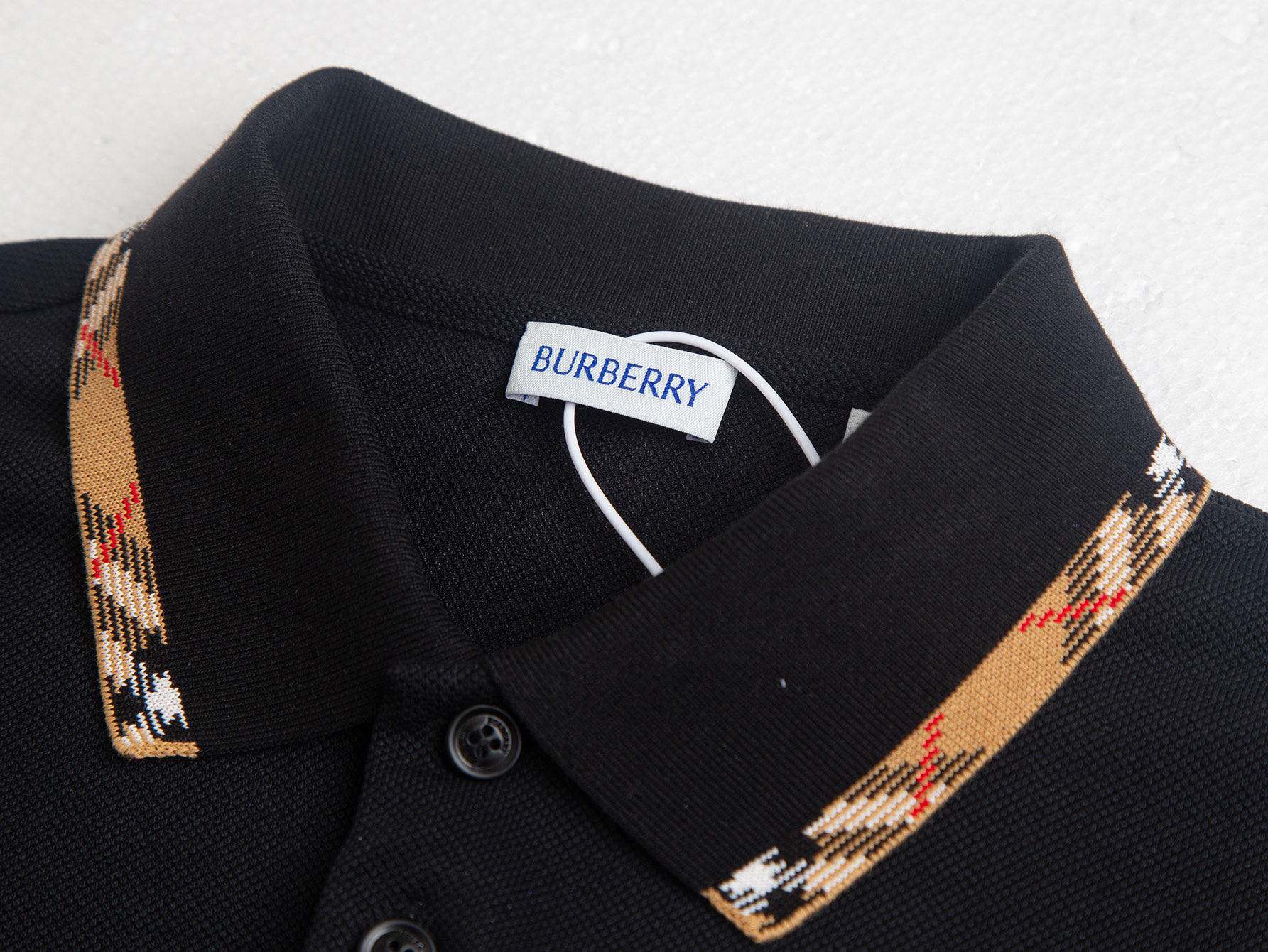 Burberry BUR巴宝莉 同步上新 格纹领 款战马翻领POLO衫
