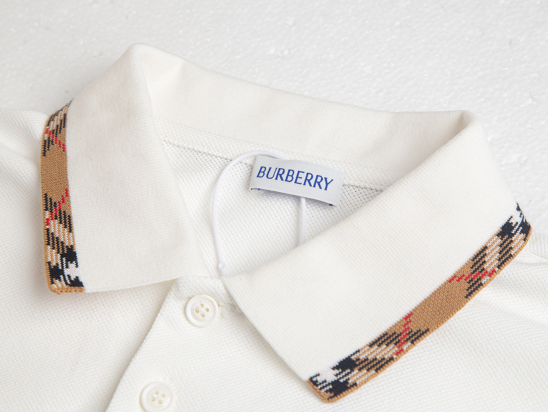 Burberry BUR巴宝莉 同步上新 格纹领 款战马翻领POLO衫