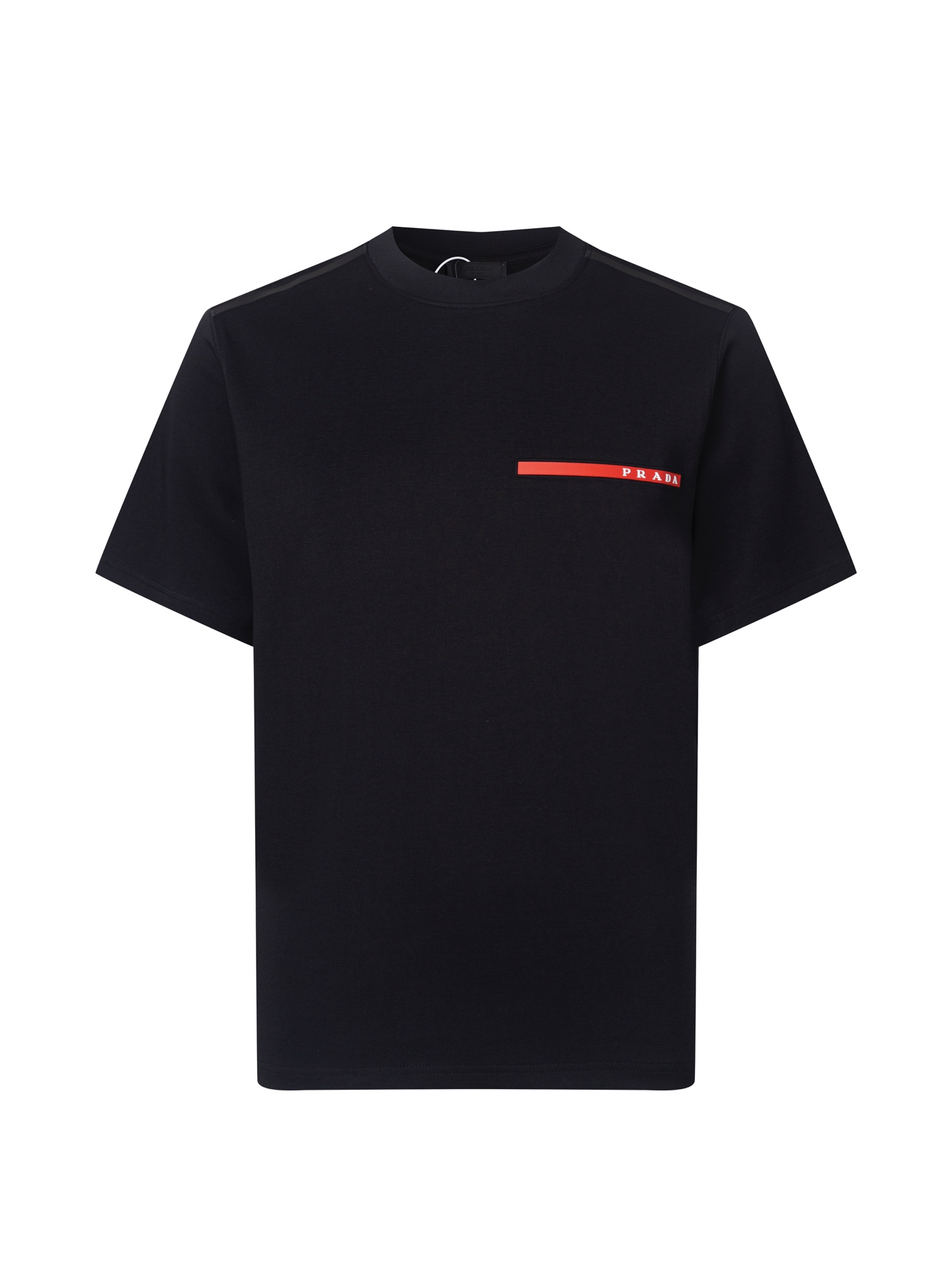 @125 Summer air cotton - Sitio web oficial de Prada Camiseta de manga corta de estilo clásico con letra logo Logotipo p…