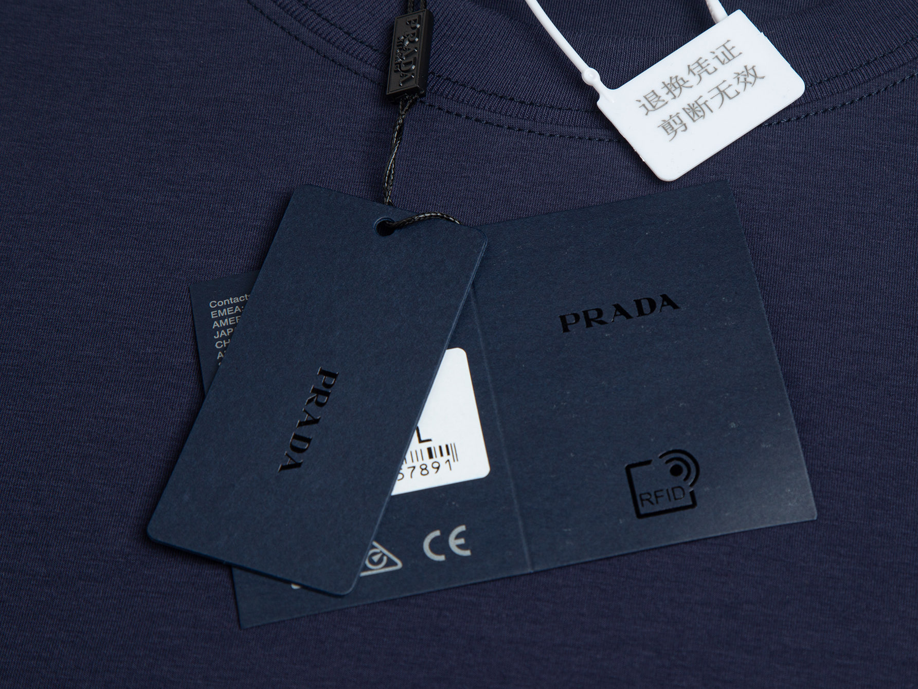 Prada Prada普拉达官网 款 浮标字母Logo 短袖T桖