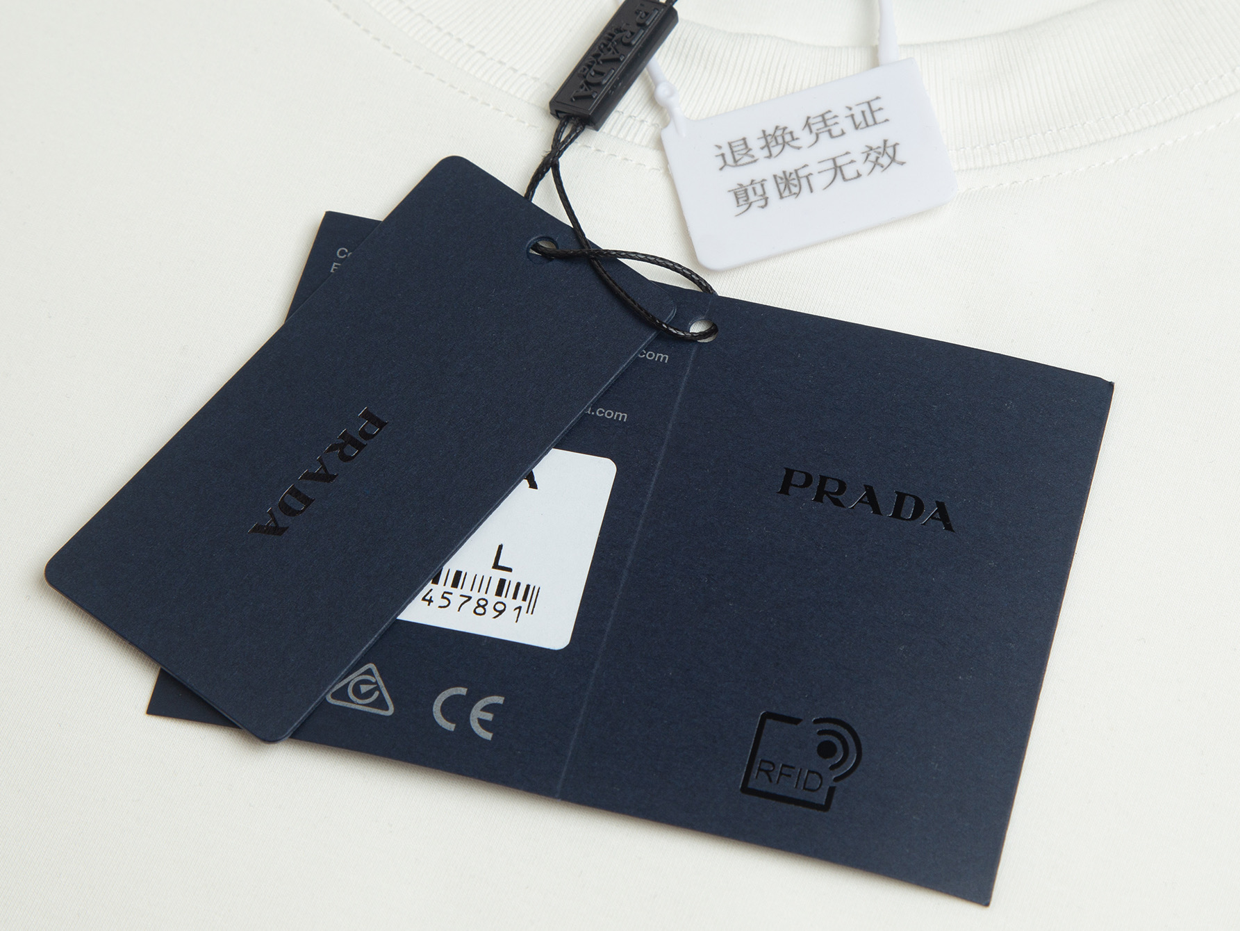 Prada Prada普拉达官网 款 浮标字母Logo 短袖T桖