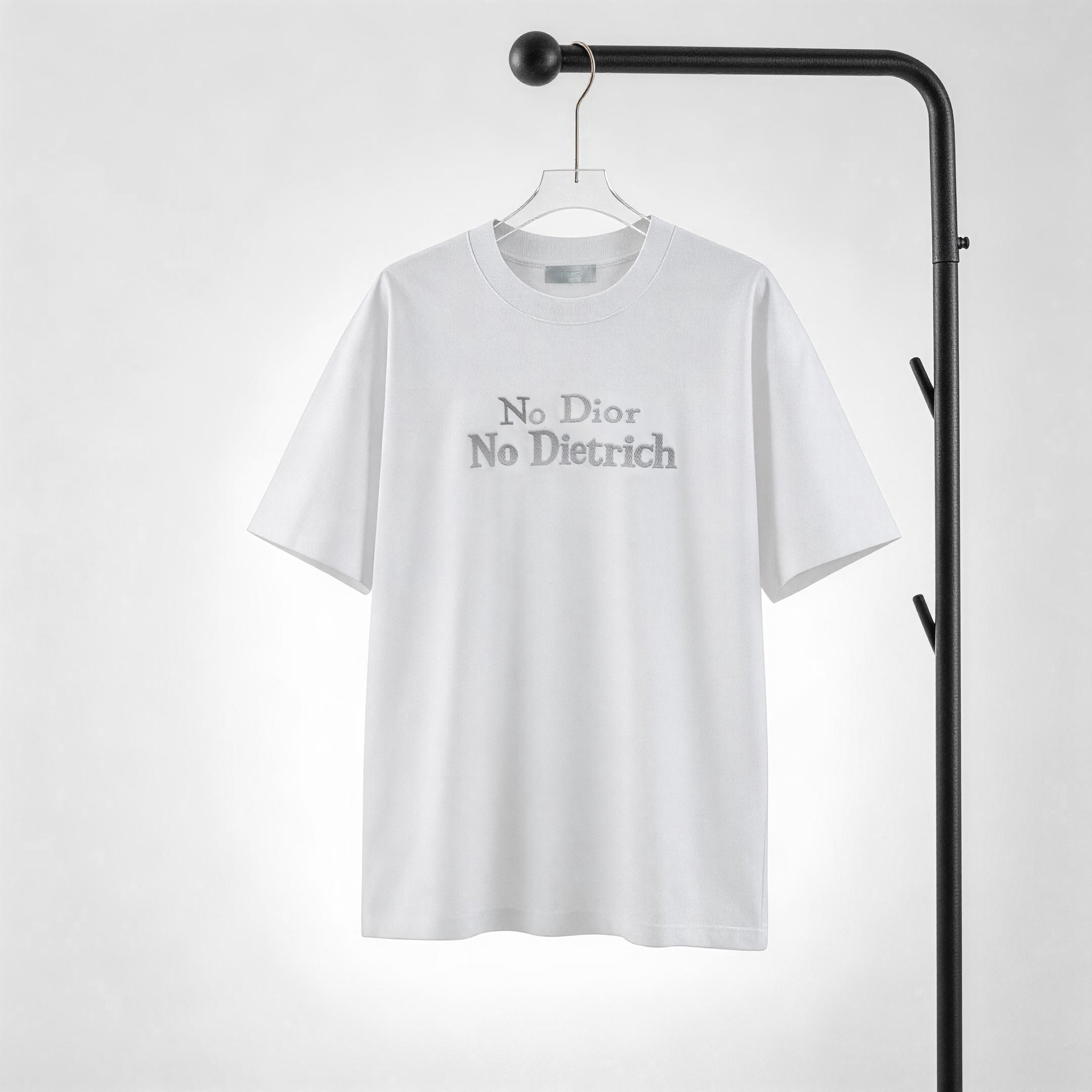 P85 Dior Camiseta de manga corta con logo bordado con la letra DIOR, tejido 100% puro algodón de doble hilo, completa c…