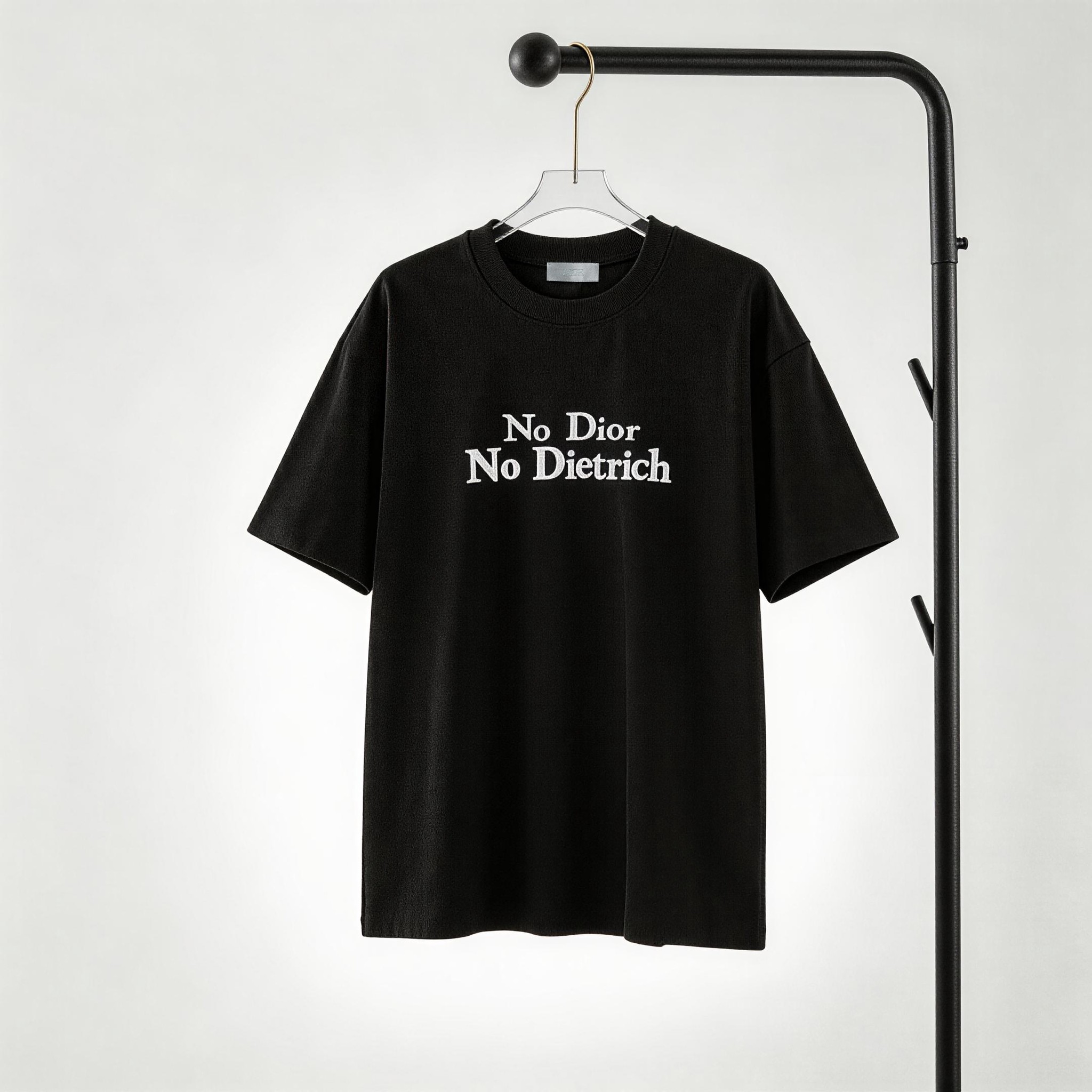 P85 Dior Camiseta de manga corta con logo bordado con la letra DIOR, tejido 100% puro algodón de doble hilo, completa c…