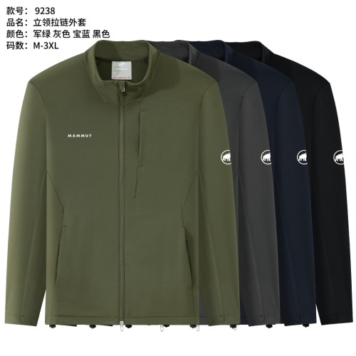 Mammut Men's Zip-Up Stand Collar Jacket - Windproof & Comfortable 1 Mammut Men's Zip-Up Stand Collar Jacket - Windproof & Comfortable