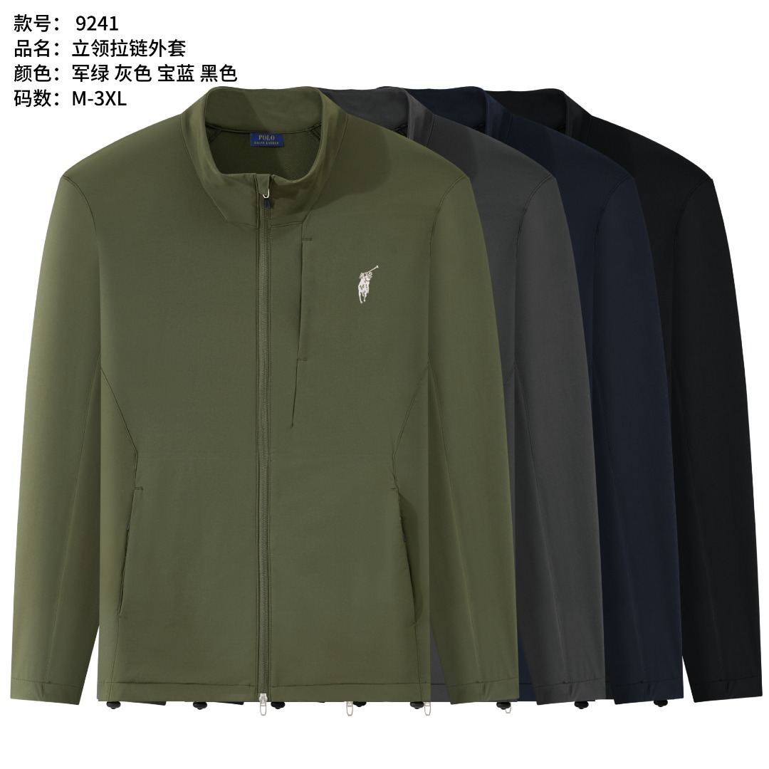 Polo Ralph Lauren Men's Full-Zip Windbreaker Jacket, Stand Collar, Lightweight