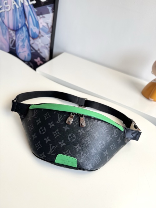 Louis Vuitton Monogram Eclipse Canvas Discovery Bum Bag with Leather Accents 1 Louis Vuitton Monogram Eclipse Canvas Discovery Bum Bag with Leather Accents