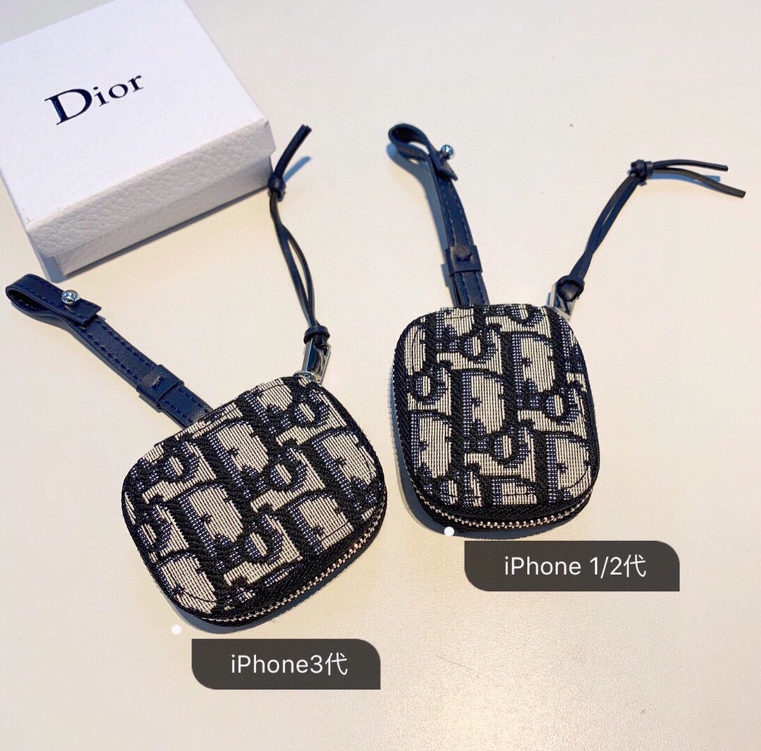 dior迪奥官网同步AirPods蓝牙耳机盒/耳机包iPhone1/2代通用iPhone三代配图片包装