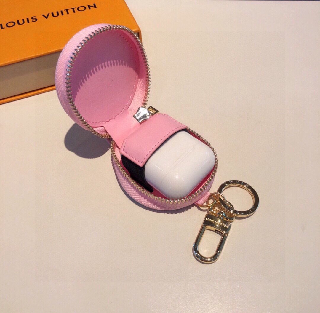 LV海滩风幻彩蓝牙耳机包搭配钥匙扣通用型耳机包既可以放心爱耳的机还可以美美挂包在包上钥匙扣一举俩得[强]