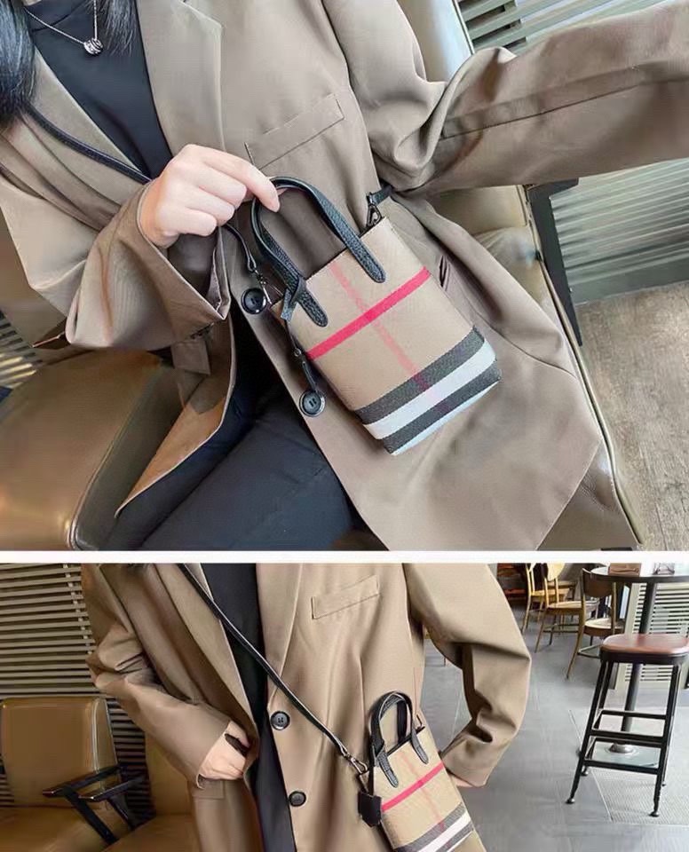 Burberry High
 Crossbody & Shoulder Bags Mini Bags Lattice Canvas Cowhide Fashion