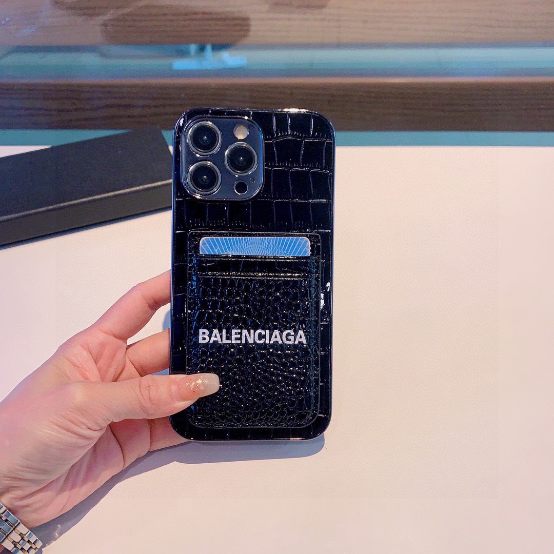 新款上架️潮牌BALENCIAGA巴黎世家鳄鱼纹卡包电镀TPU全包精准孔位保护电镀镭雕边高品质皮纹型号为