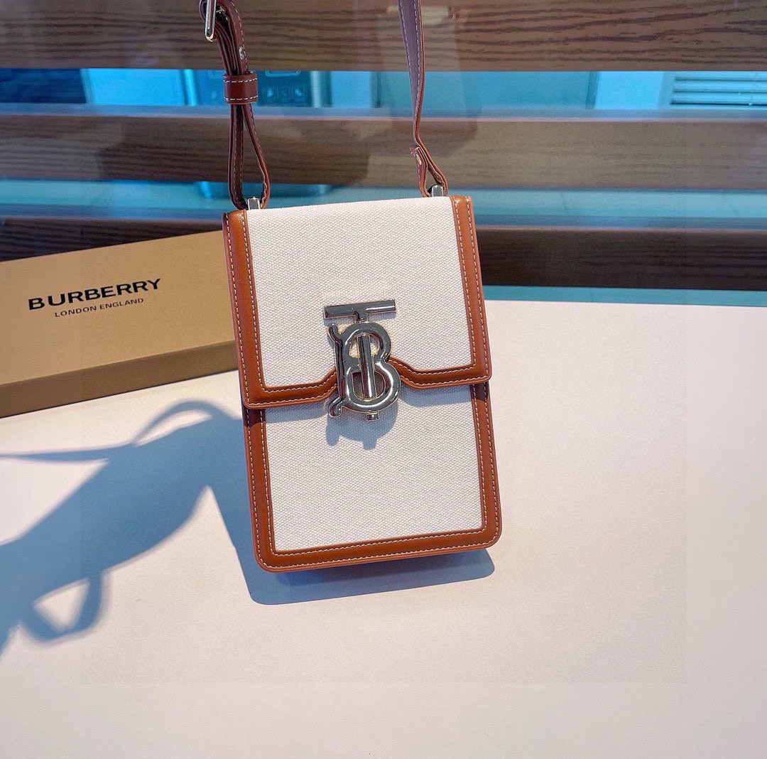 Stylish Burberry Baballi Cell Phone Bag with Card Slot and Shoulder Belt - 图片 1