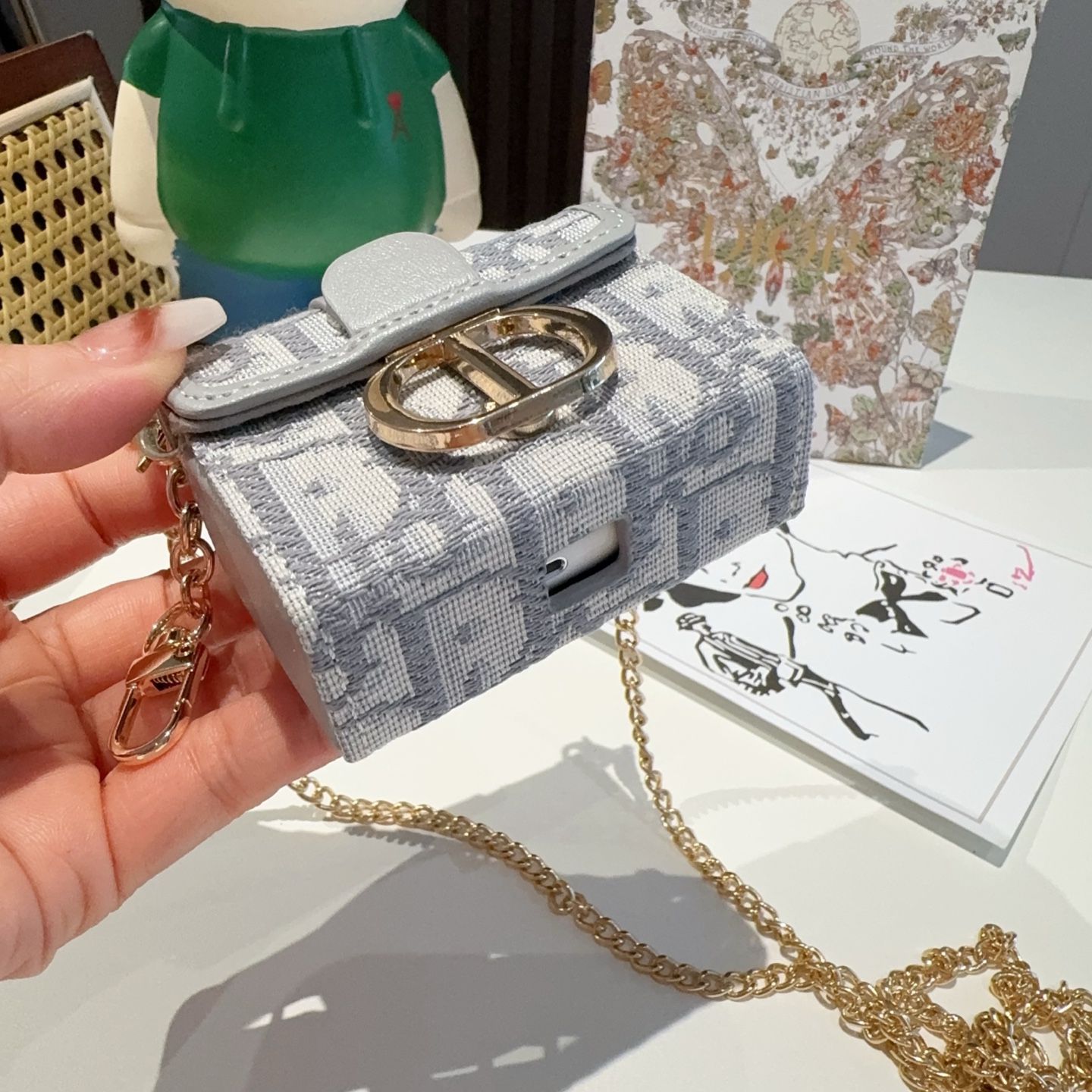 Dior Mondo Series Bluetooth Headset Kit with Slashed Chain and Mini Buns Package - 图片 9